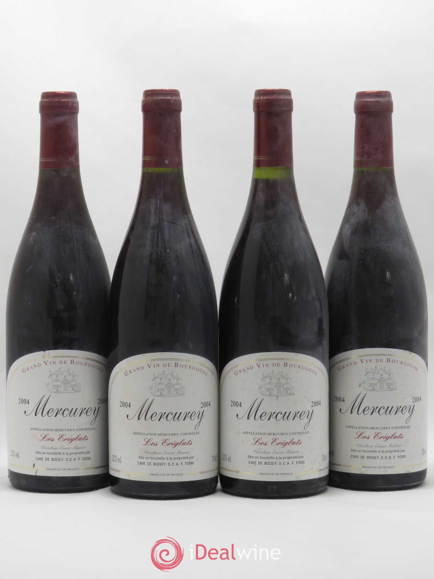 Mercurey Les Eriglats Cave de Bissey 2004 - Posten von 4 Flaschen - 0