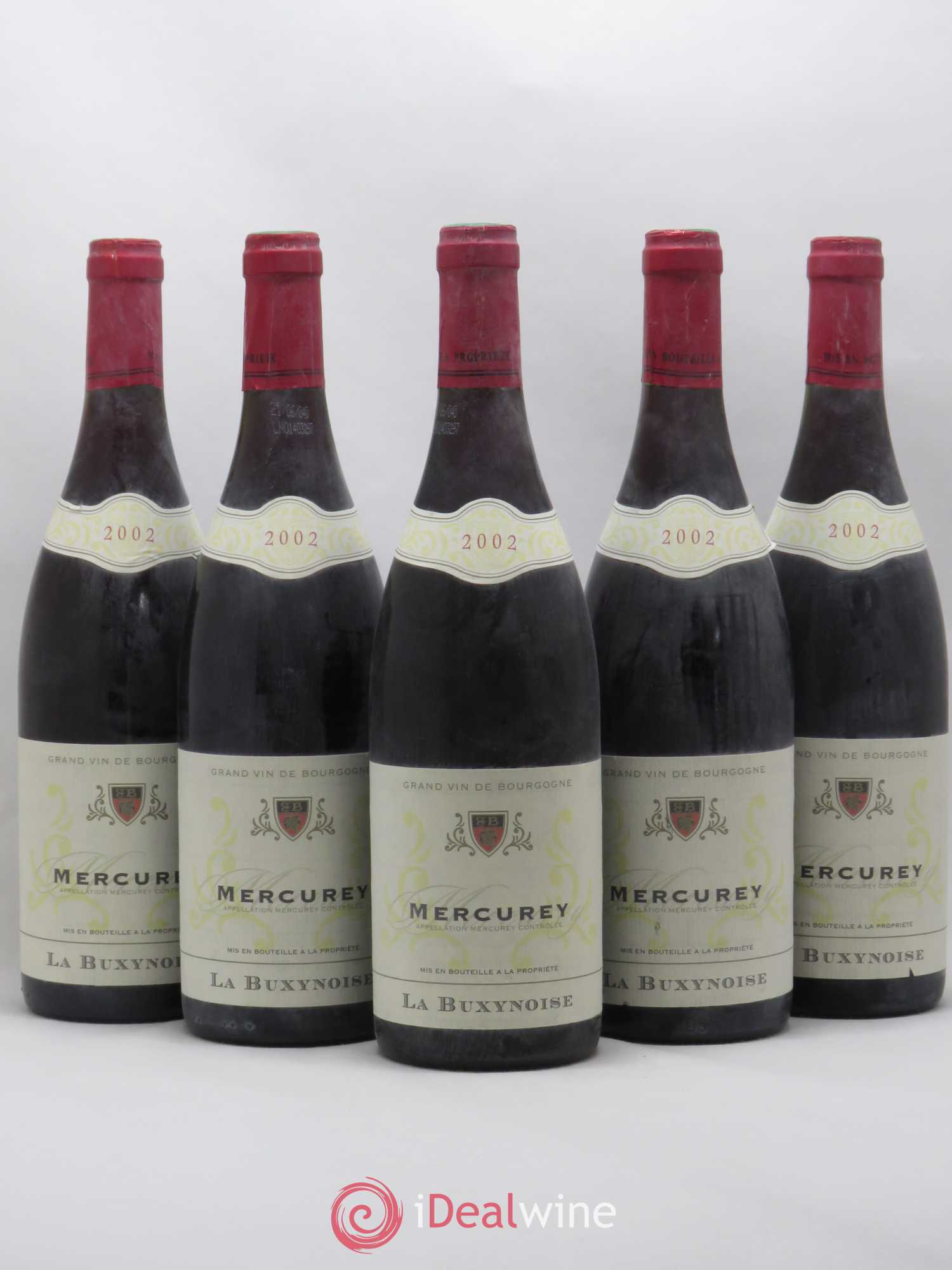 Mercurey La Buxynoise Vignerons Réunis de Buxy 2002 - Posten von 5 Flaschen - 0