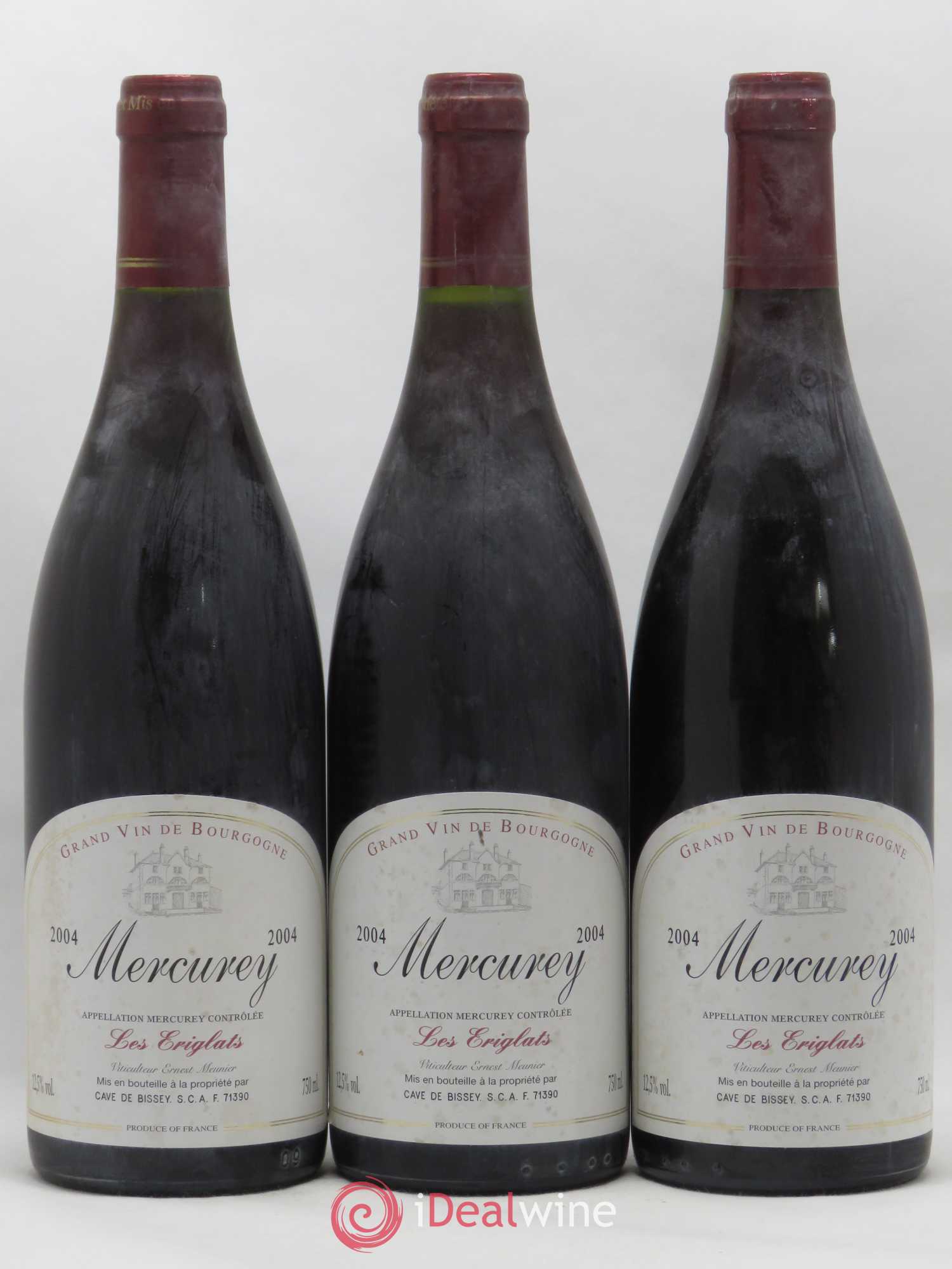 Mercurey Les Eriglats Cave de Bissey 2004 - Posten von 3 Flaschen - 0