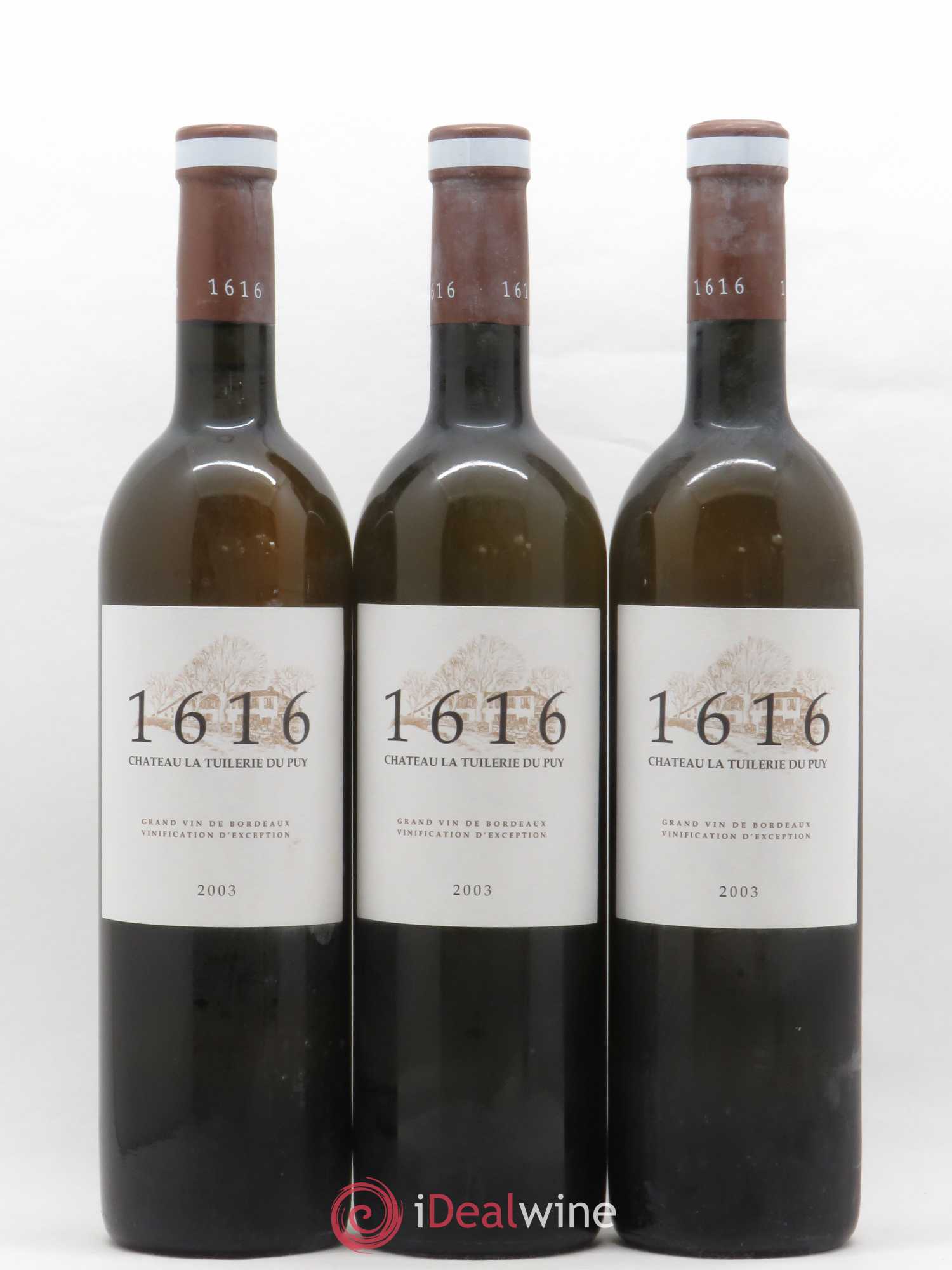 Entre-deux-Mers 1616 Château La Tuilerie du Puy (sans prix de réserve) 2003 - Lot de 6 bouteilles - 1