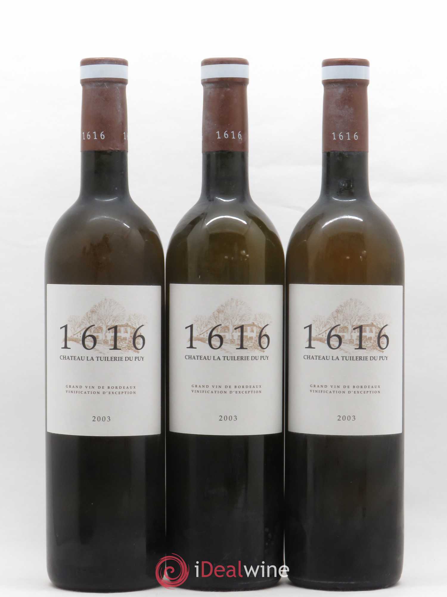 Entre-deux-Mers 1616 Château La Tuilerie du Puy (sans prix de réserve) 2003 - Lot de 6 bouteilles - 3
