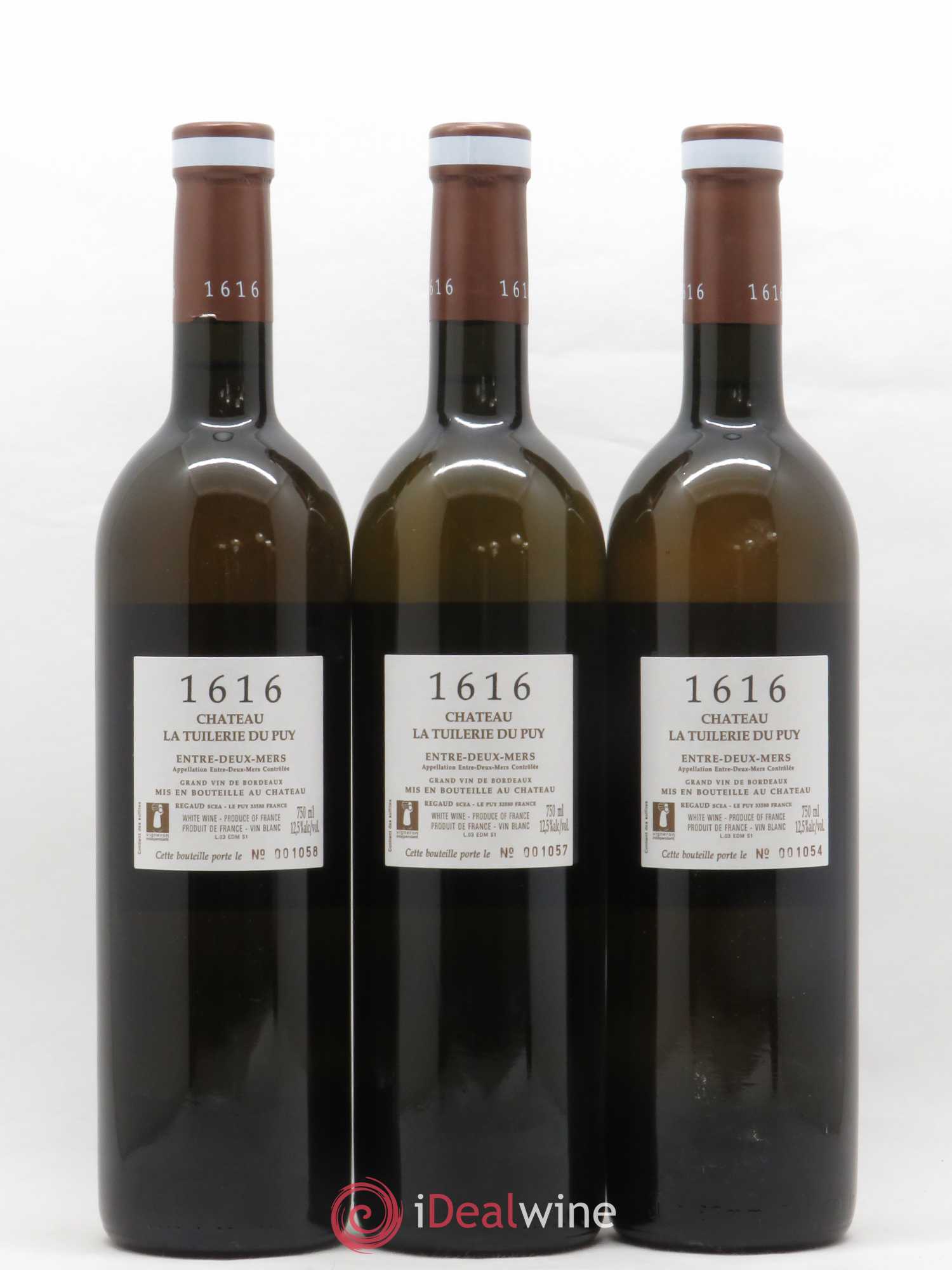 Entre-deux-Mers 1616 Château La Tuilerie du Puy (sans prix de réserve) 2003 - Lot de 6 bouteilles - 4