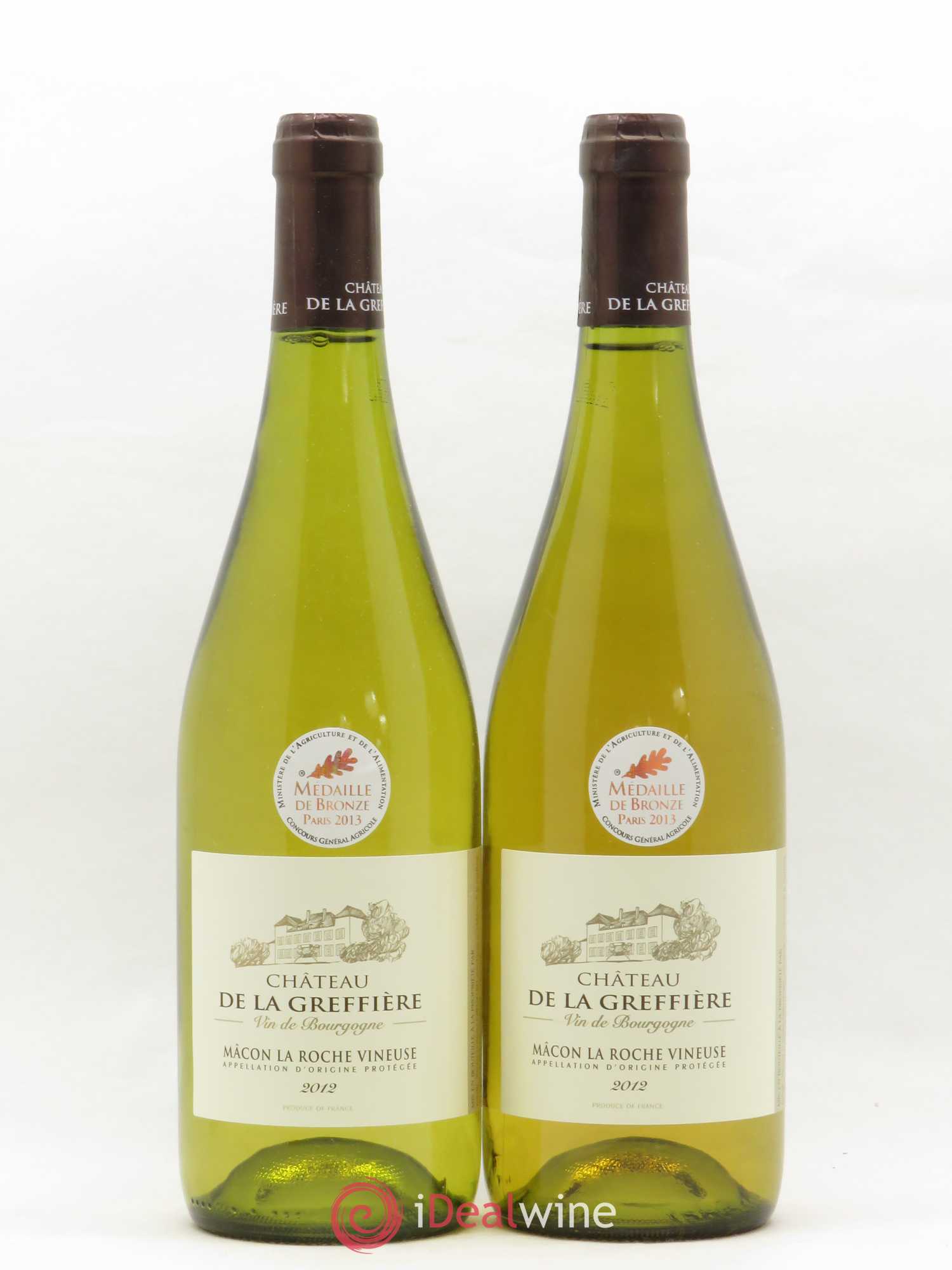Mâcon La Roche Vineuse Château De La Greffière Xavier Creuzard 2012 - Posten von 2 Flaschen - 0