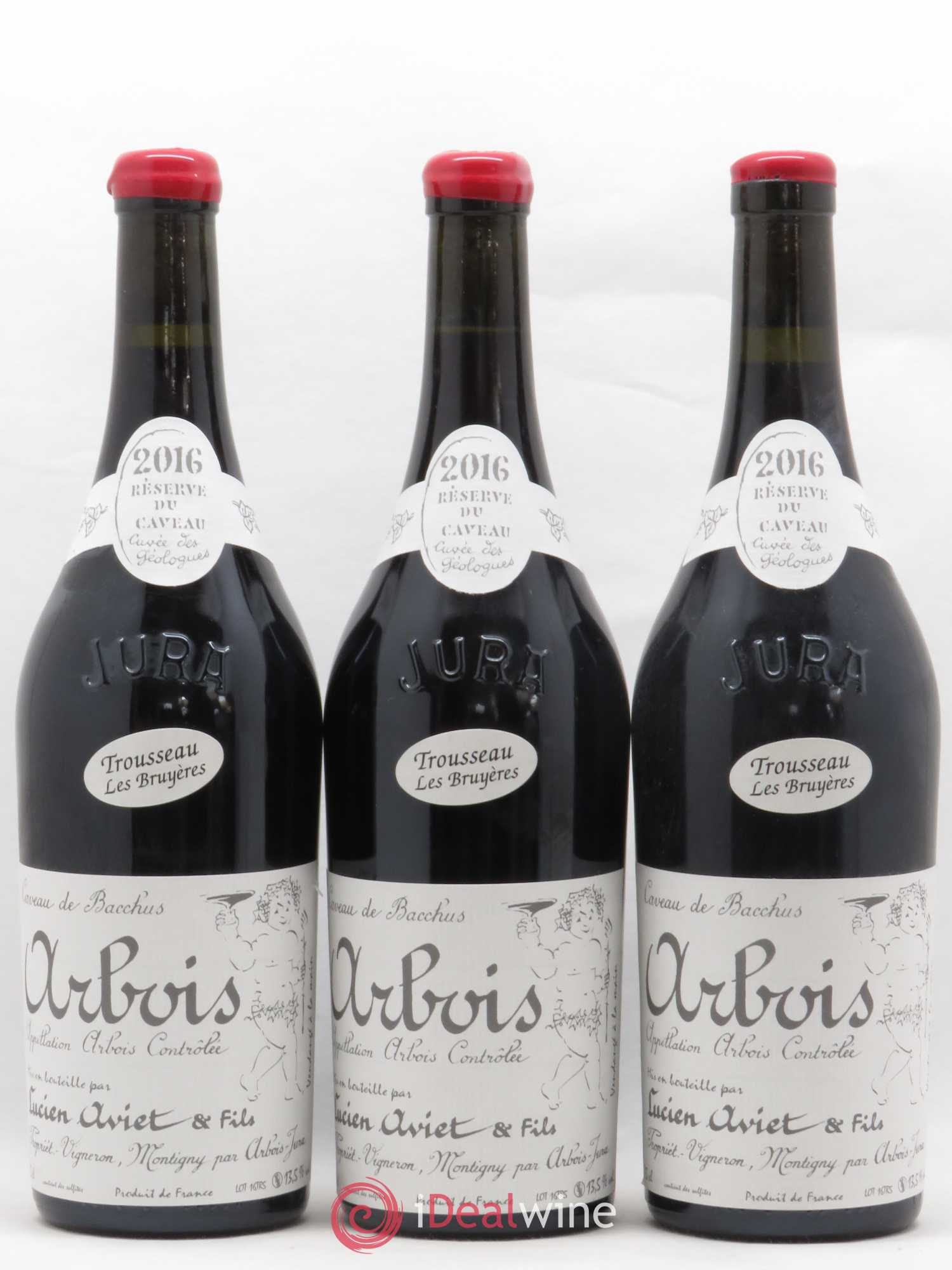 Arbois Trousseau Les Bruyères Lucien Aviet 2016 - Posten von 3 Flaschen - 0