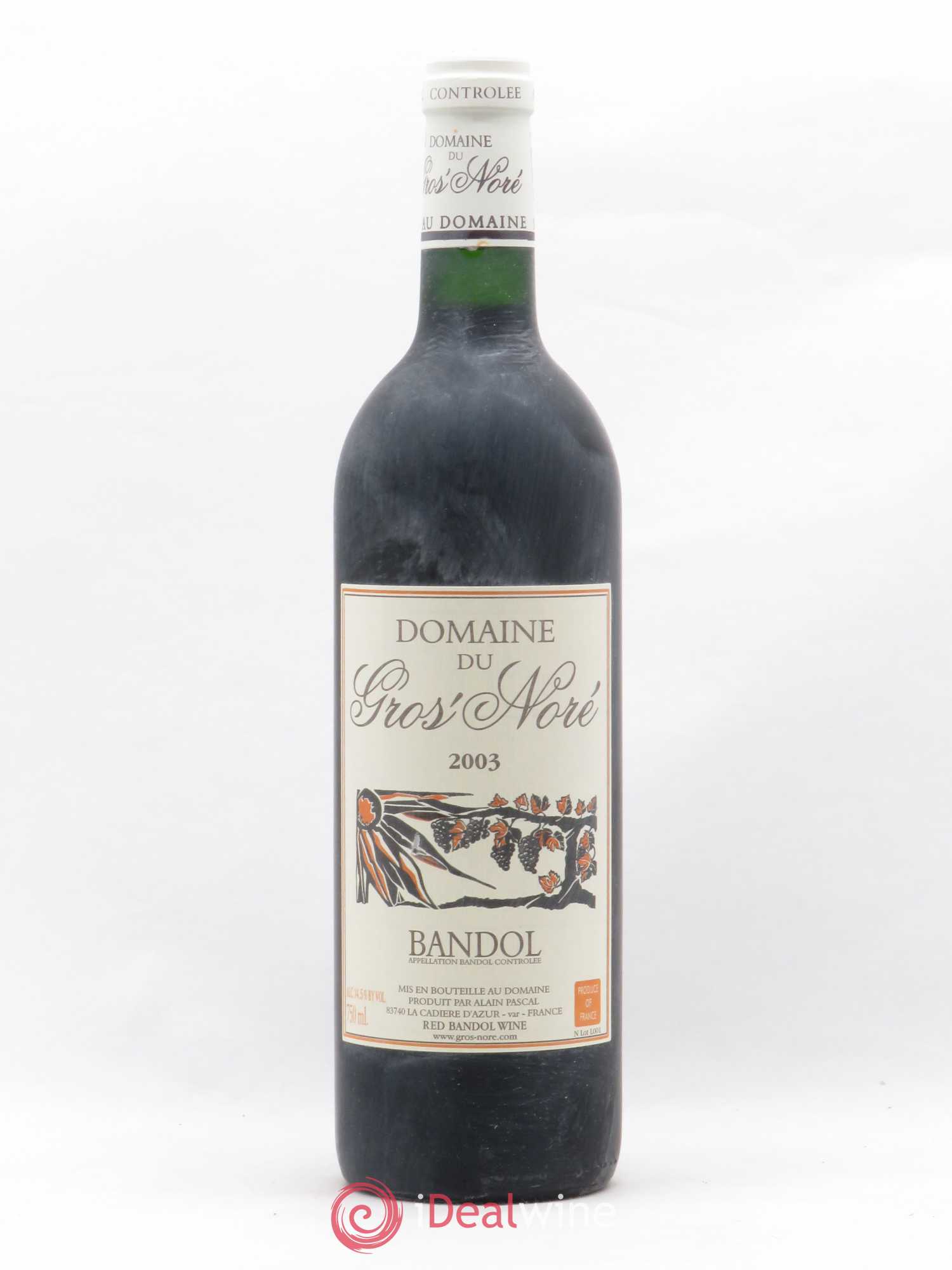 Bandol Gros Noré (Domaine du) Alain Pascal 2003 - Lot de 1 bouteille - 0