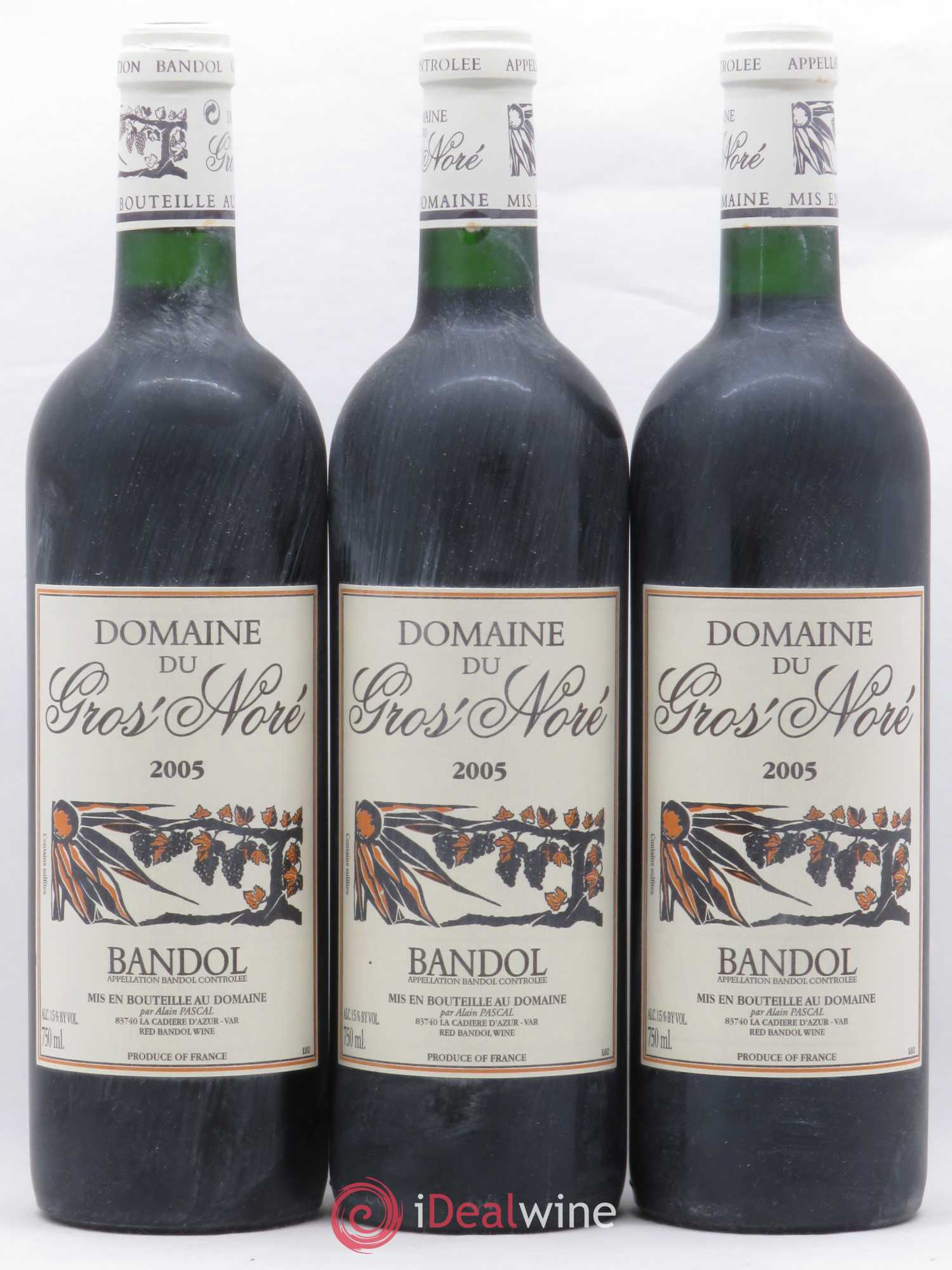 Bandol Gros Noré (Domaine du) Alain Pascal 2005 - Lot de 3 bouteilles - 0