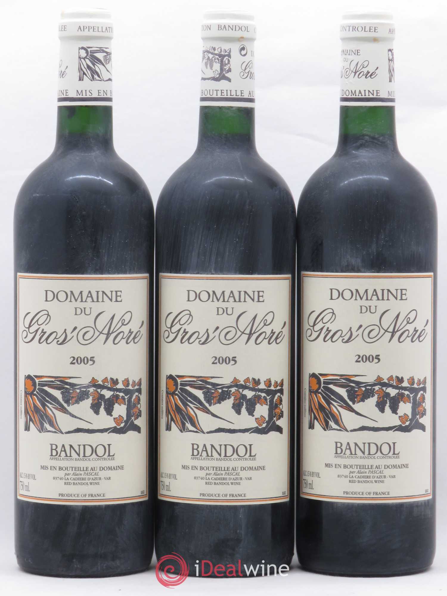 Bandol Gros Noré (Domaine du) Alain Pascal 2005 - Lot de 3 bouteilles - 0