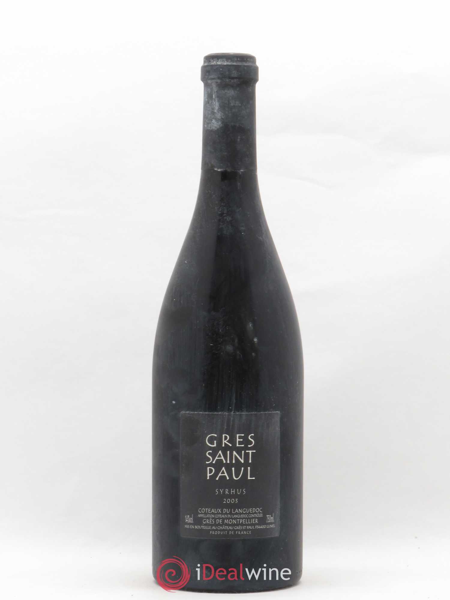 Coteaux du Languedoc Gres de Montpellier Syrhus Château Grès Saint Paul (sans prix de réserve) 2003 - Lot de 1 bouteille - 0