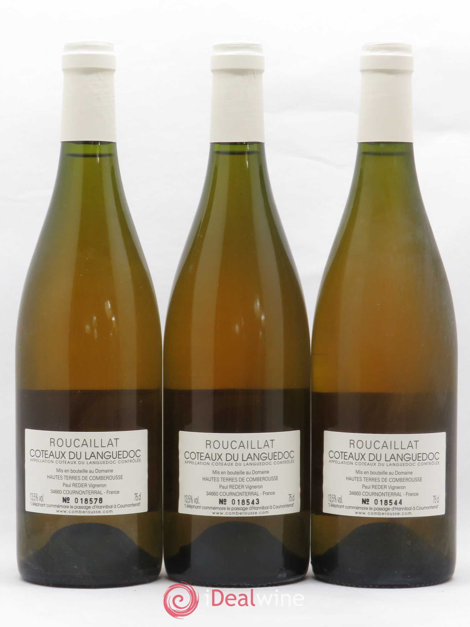Coteaux du Languedoc Roucaillat Domaine Hautes Terres de Comberousse Paul Reder (sans prix de réserve) 2005 - Lot de 3 bouteilles - 1