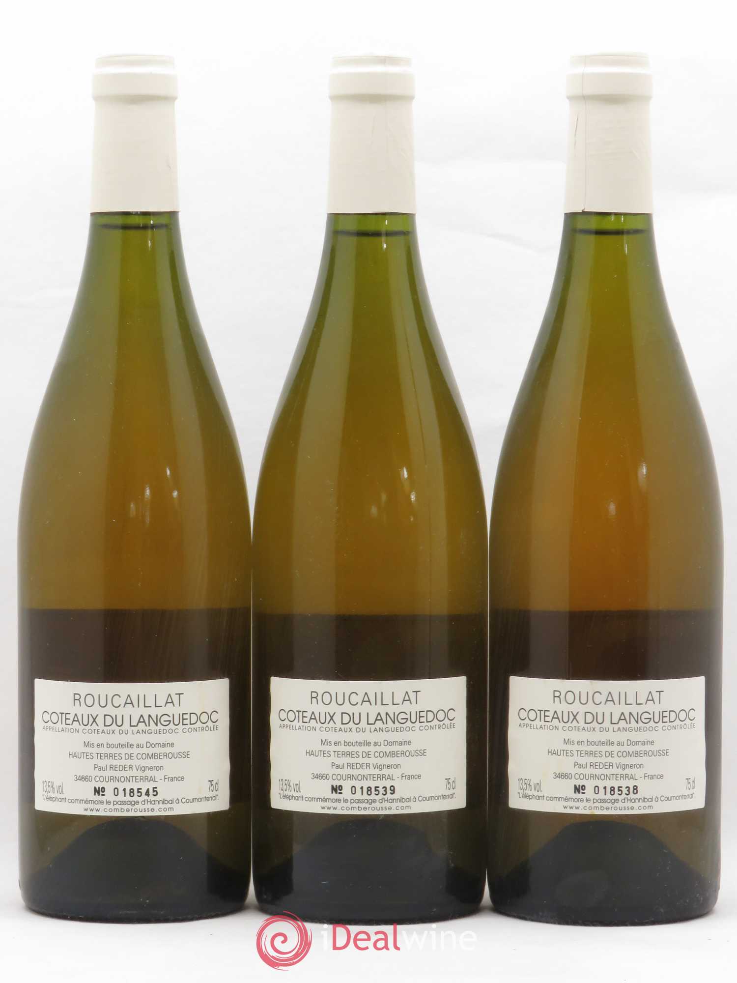 Coteaux du Languedoc Roucaillat Domaine Hautes Terres de Comberousse Paul Reder (sans prix de réserve) 2005 - Lot de 3 bouteilles - 1
