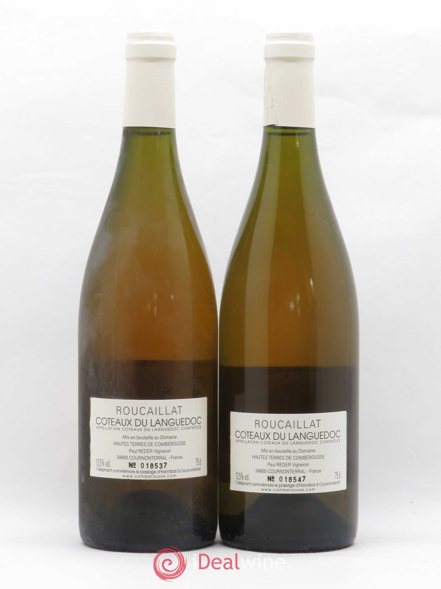 Coteaux du Languedoc Roucaillat Domaine Hautes Terres de Comberousse Paul Reder (sans prix de réserve) 2005 - Lot de 2 bouteilles - 1