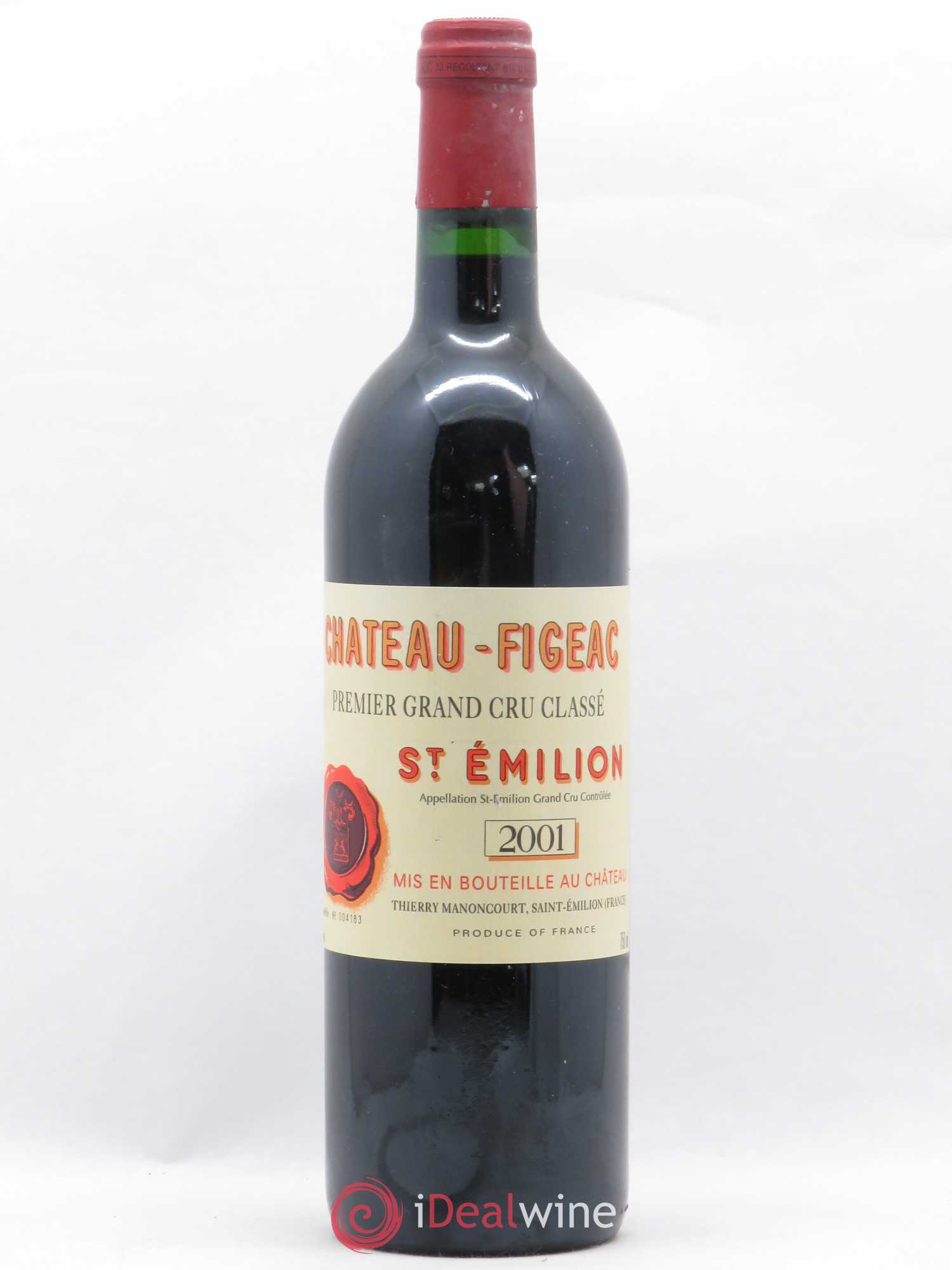Château Figeac 1er Grand Cru Classé A 2001 - Lot de 1 bouteille - 0