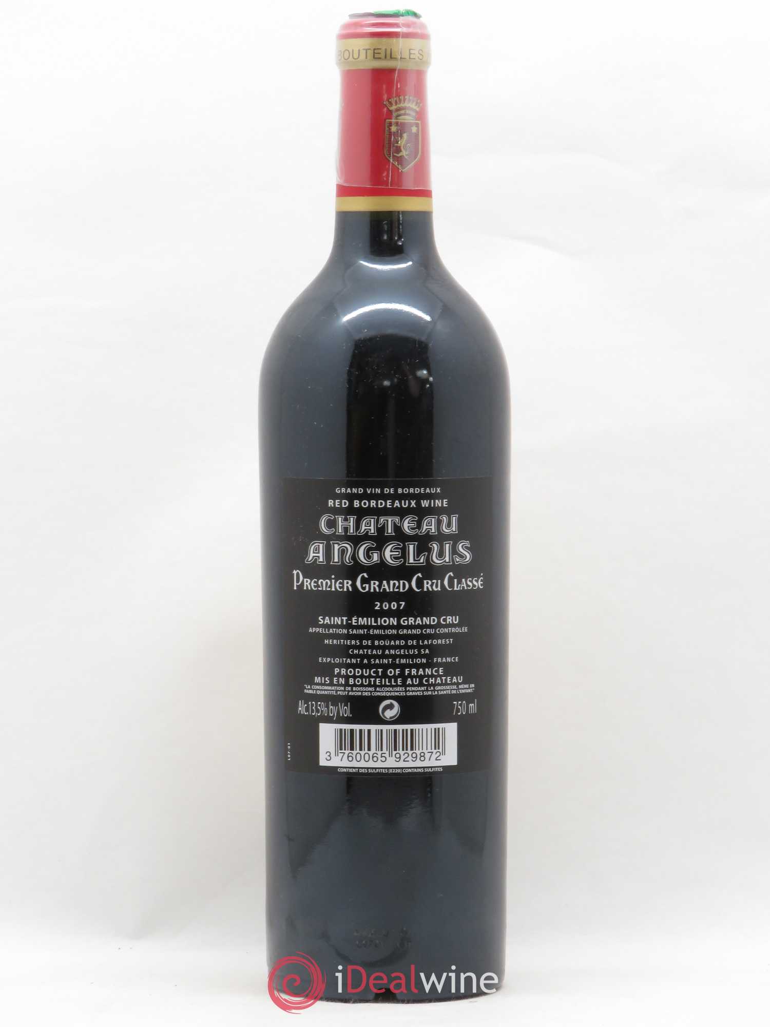 Château Angélus 1er Grand Cru Classé A 2007 - Lot de 1 bouteille - 1