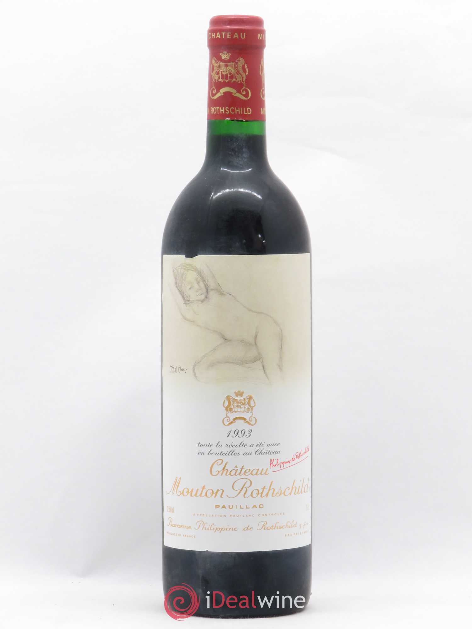 Château Mouton Rothschild 1er Grand Cru Classé 1993 - Lot de 1 bouteille - 0