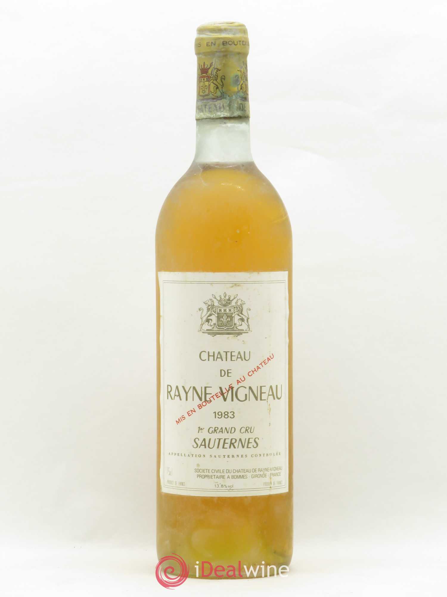 Château de Rayne Vigneau 1er Grand Cru Classé 1983 - Lotto di 1 bottiglia - 0