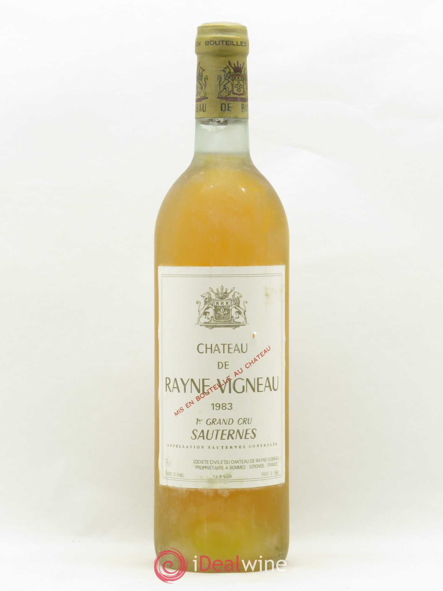 Château de Rayne Vigneau 1er Grand Cru Classé 1983 - Lotto di 1 bottiglia - 0