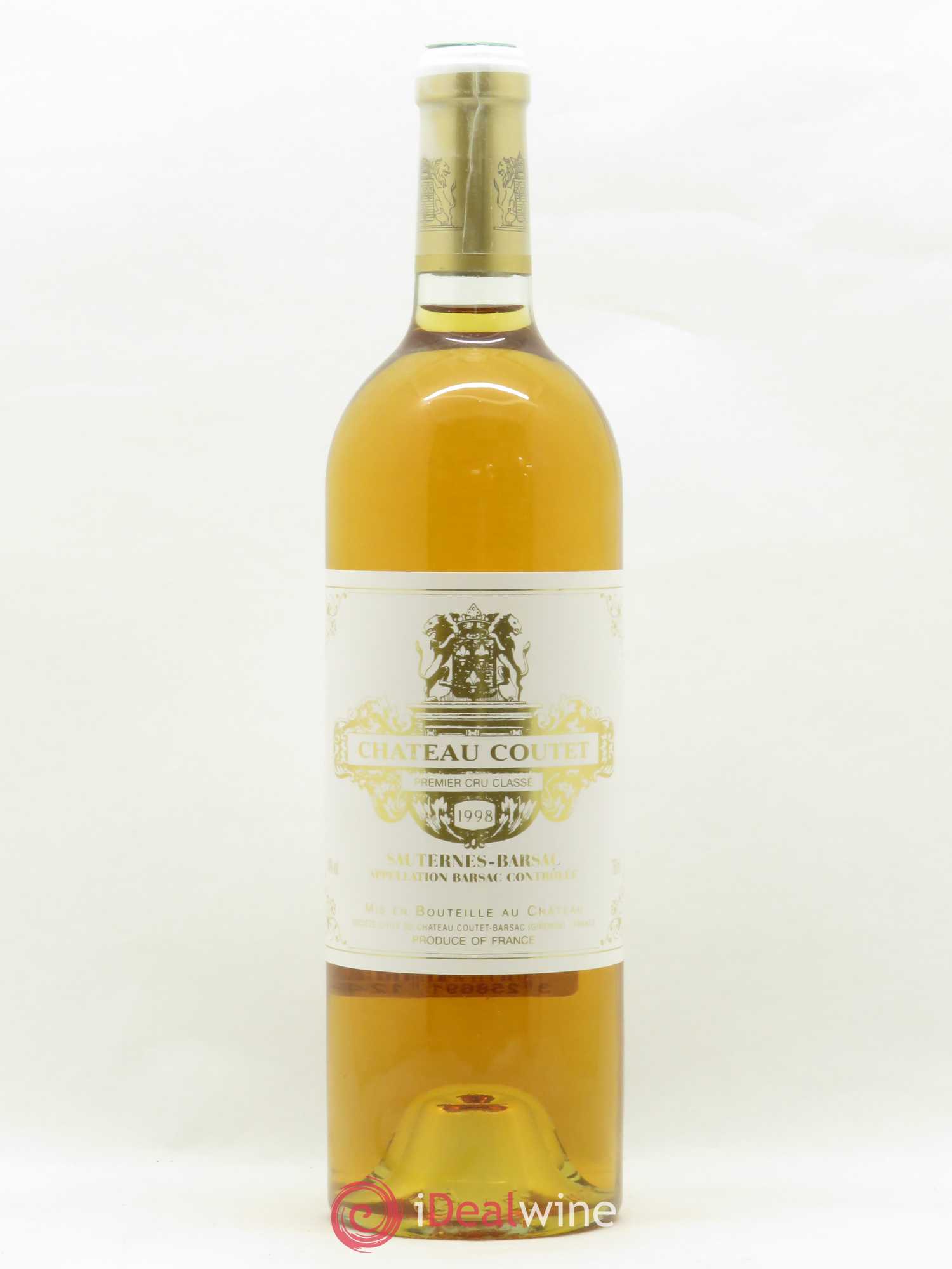 Château Coutet 1er Grand Cru Classé 1998 - Lotto di 1 bottiglia - 0