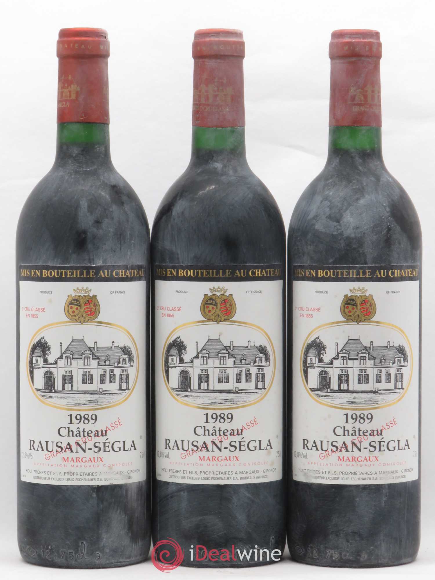 Château Rauzan Ségla Grand Cru Classé 1989 - Lot de 3 bouteilles - 0