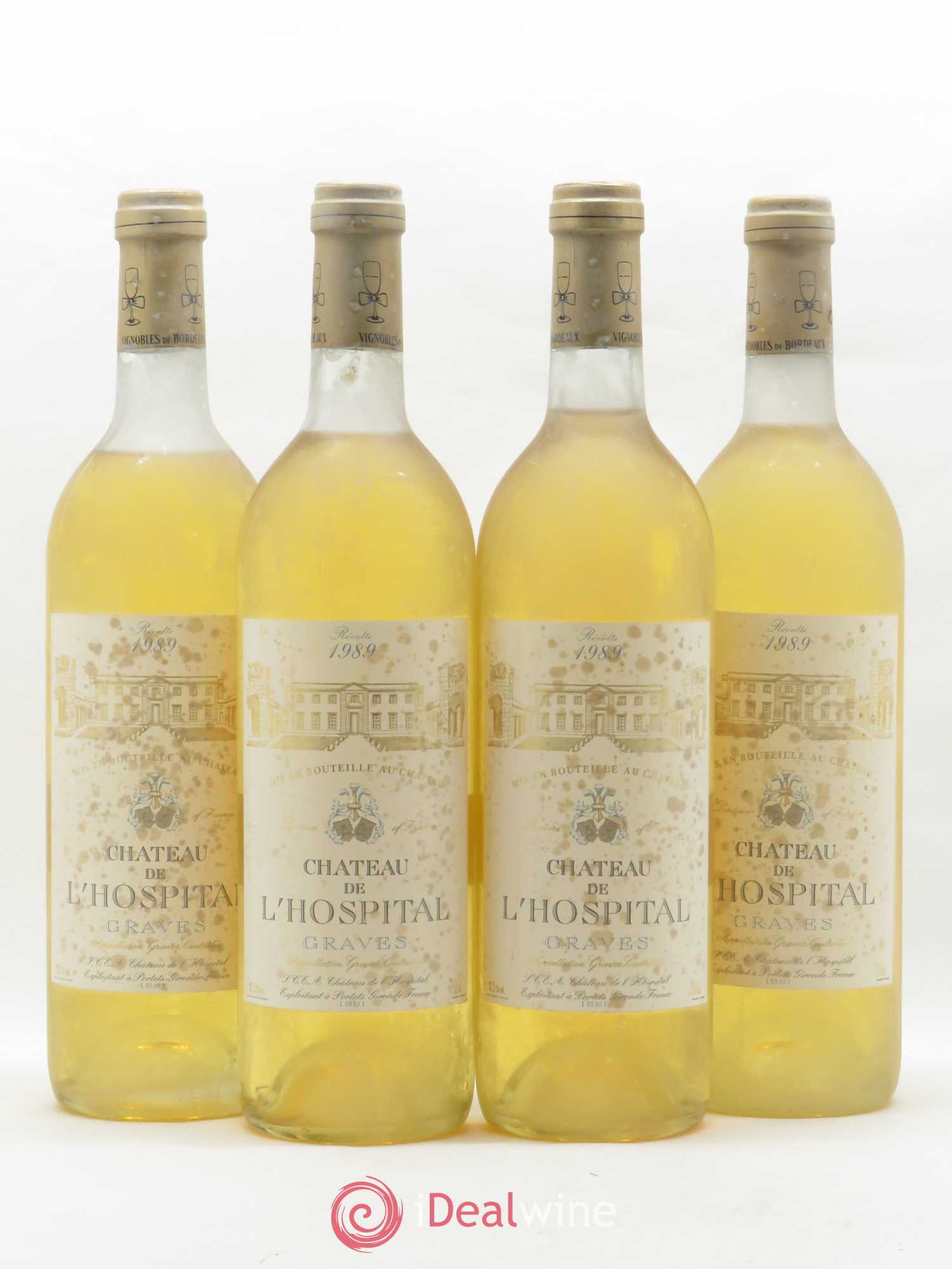 Graves Château de l'Hospital (sans prix de réserve) 1989 - Posten von 4 Flaschen - 0