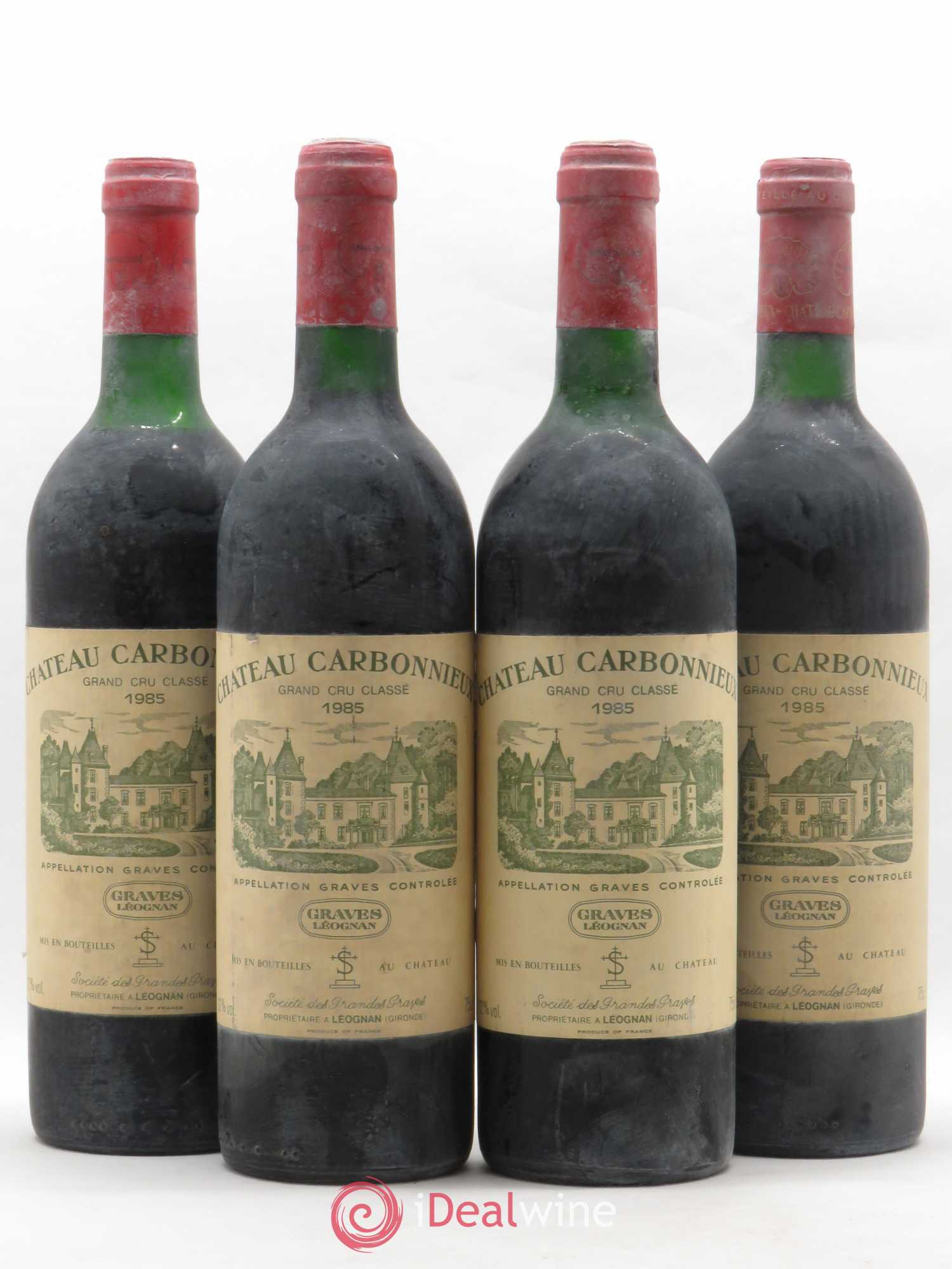 Château Carbonnieux Cru Classé de Graves 1985 - Lot de 4 bouteilles - 0