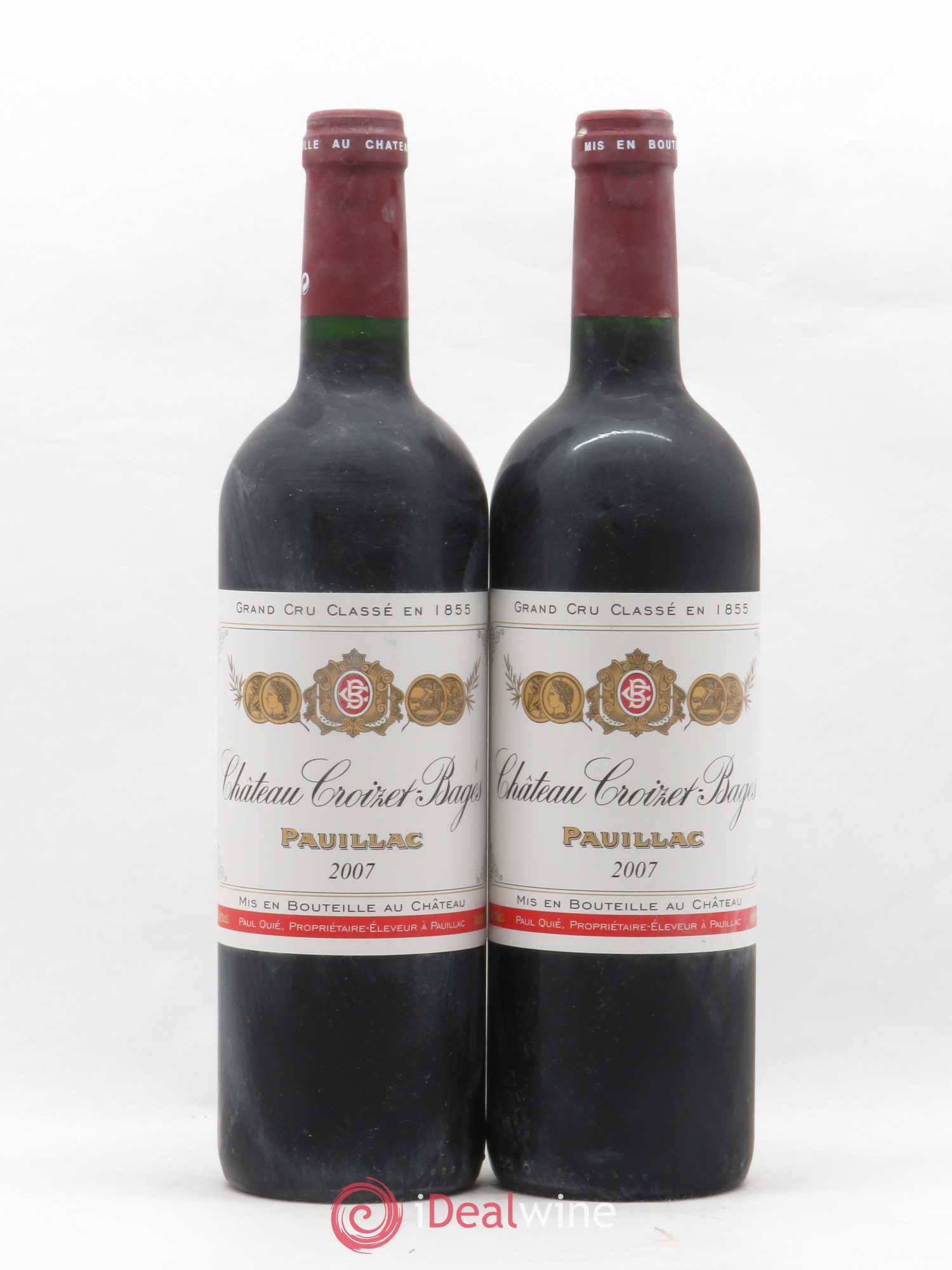 Château Croizet Bages 5ème Grand Cru Classé 2007 - Lot de 2 bouteilles - 0