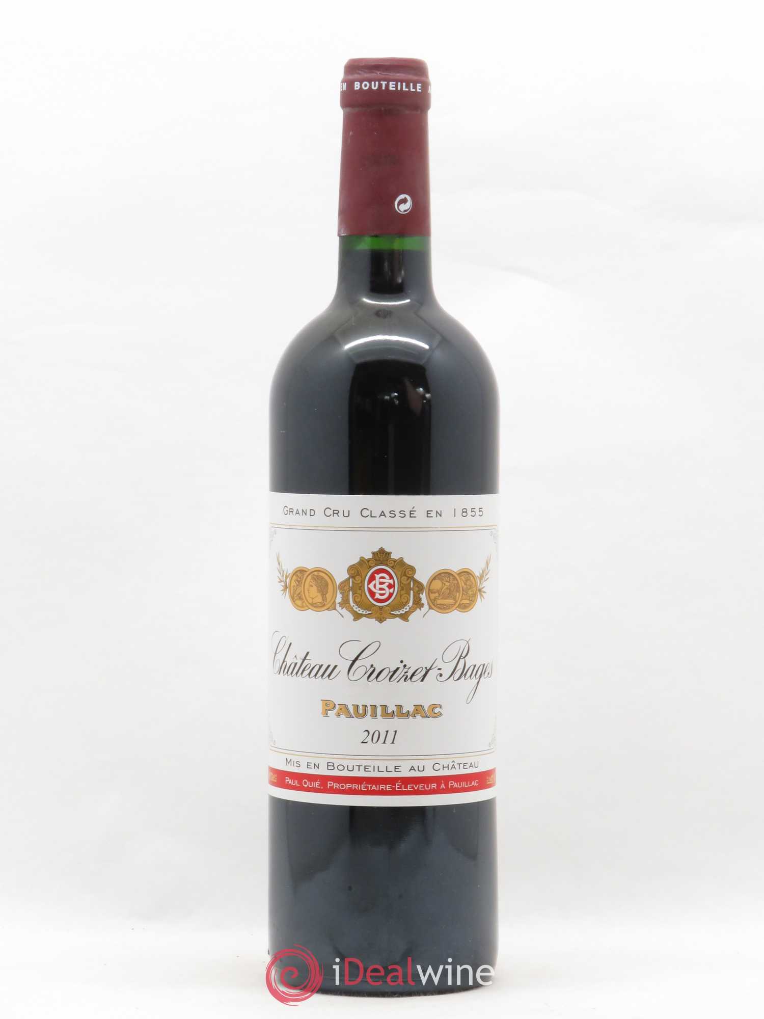 Château Croizet Bages 5ème Grand Cru Classé 2011 - Lot de 1 bouteille - 0