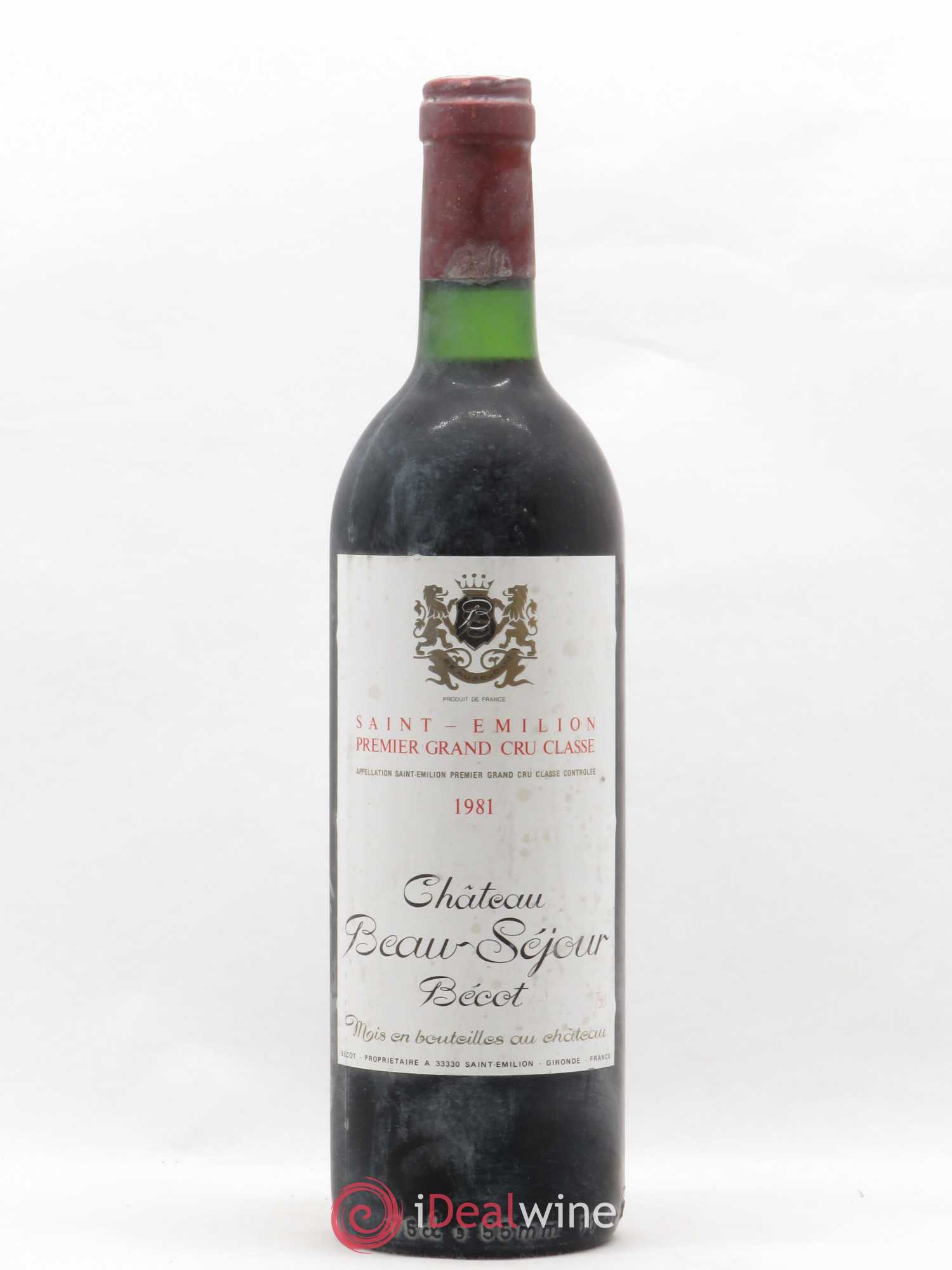 Château Beau-Séjour Bécot 1er Grand Cru Classé B 1981 - Lot de 1 bouteille - 0