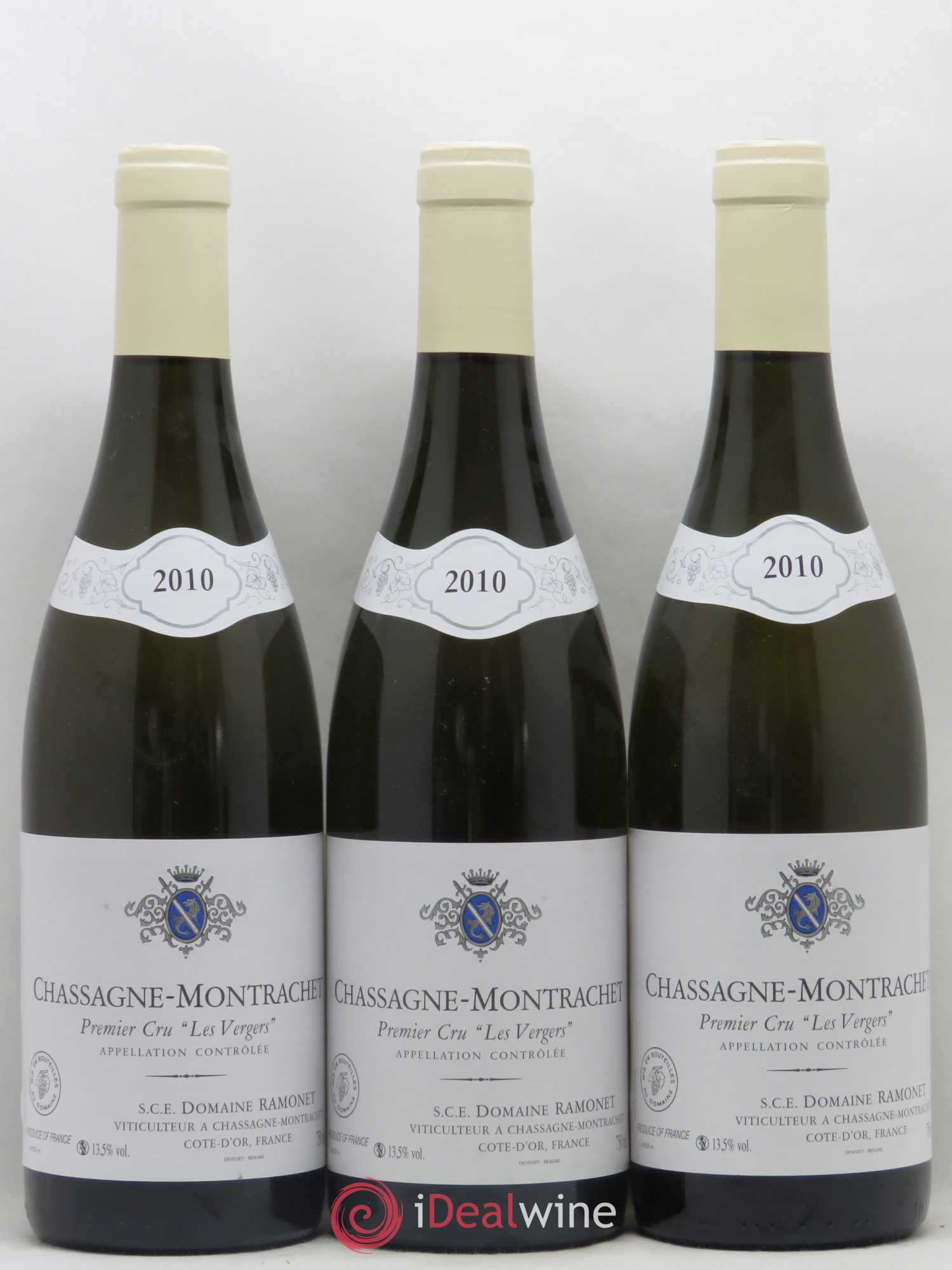 Chassagne-Montrachet 1er Cru Les Vergers Ramonet (Domaine) 2010 - Lot de 3 bouteilles - 0