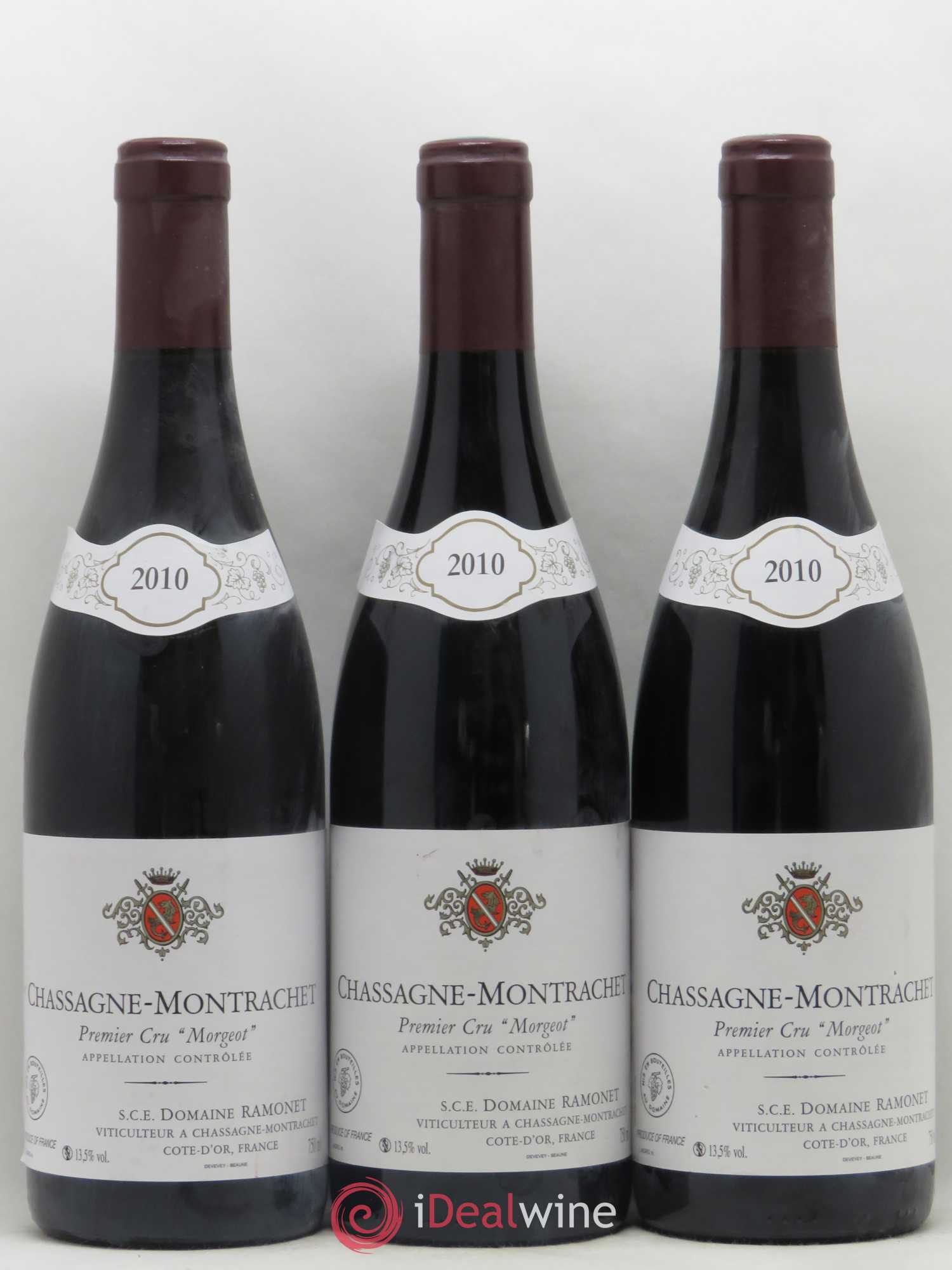 Chassagne-Montrachet 1er Cru Morgeot Ramonet (Domaine) 2010 - Lot de 3 bouteilles - 0