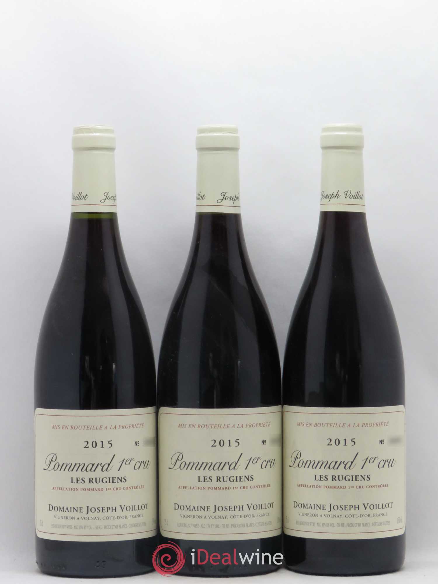 Pommard 1er Cru Les Rugiens Joseph Voillot (Domaine) 2015 - Lot de 3 bouteilles - 0