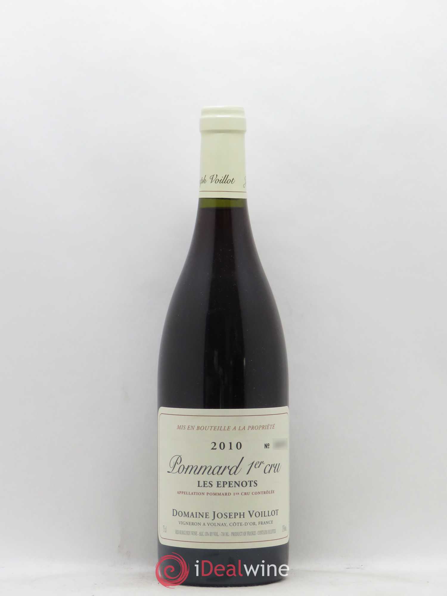 Pommard 1er Cru Les Epenots Joseph Voillot (Domaine) 2010 - Lot de 1 bouteille - 0