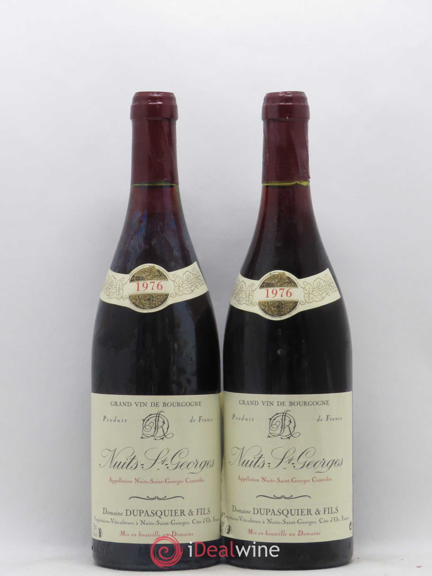 Nuits-Saint-Georges Dupasquier 1976 - Lot de 2 bouteilles - 0