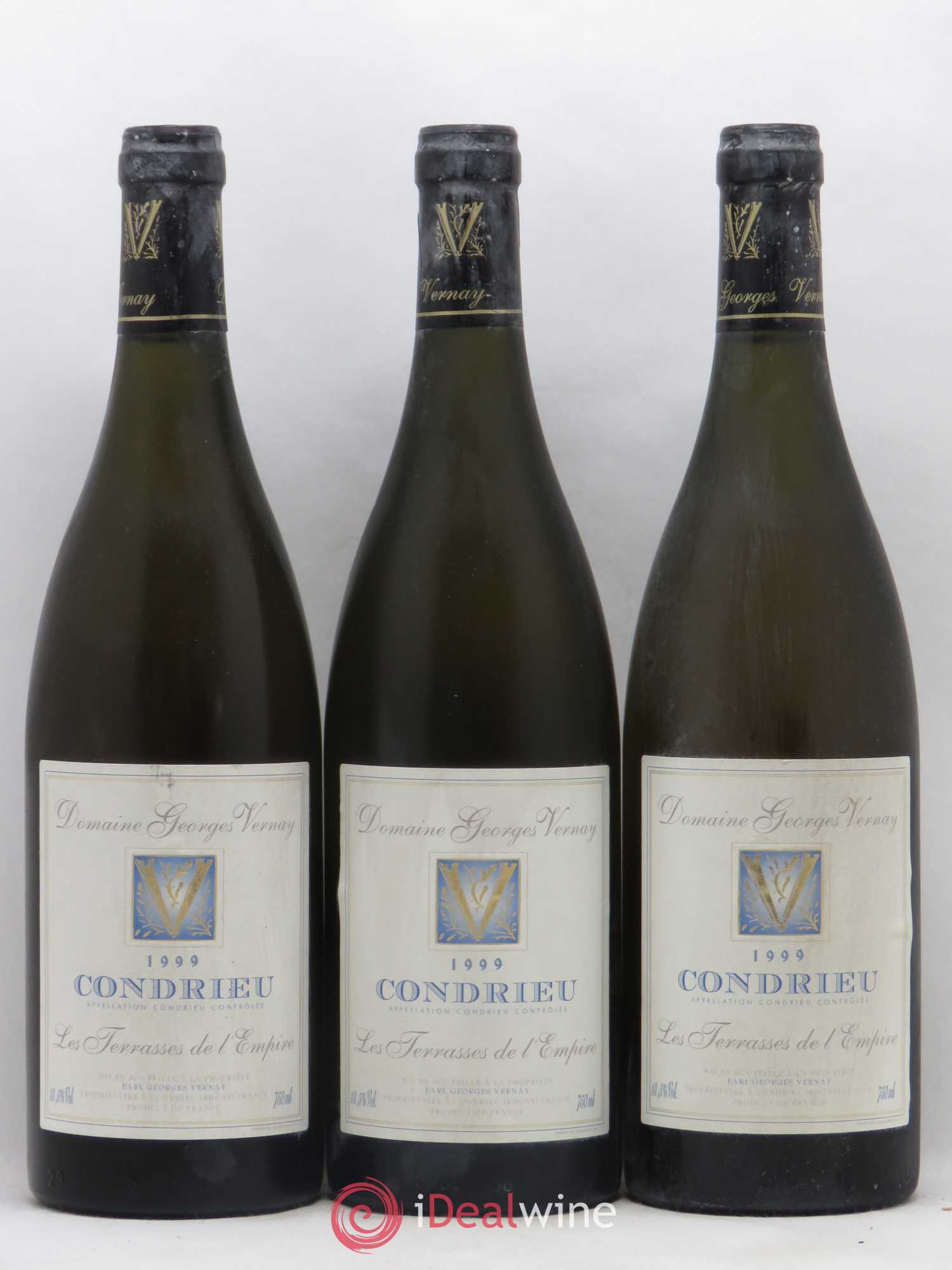 Condrieu Terrasses de l'Empire Georges Vernay 1999 - Lot de 3 bouteilles - 0