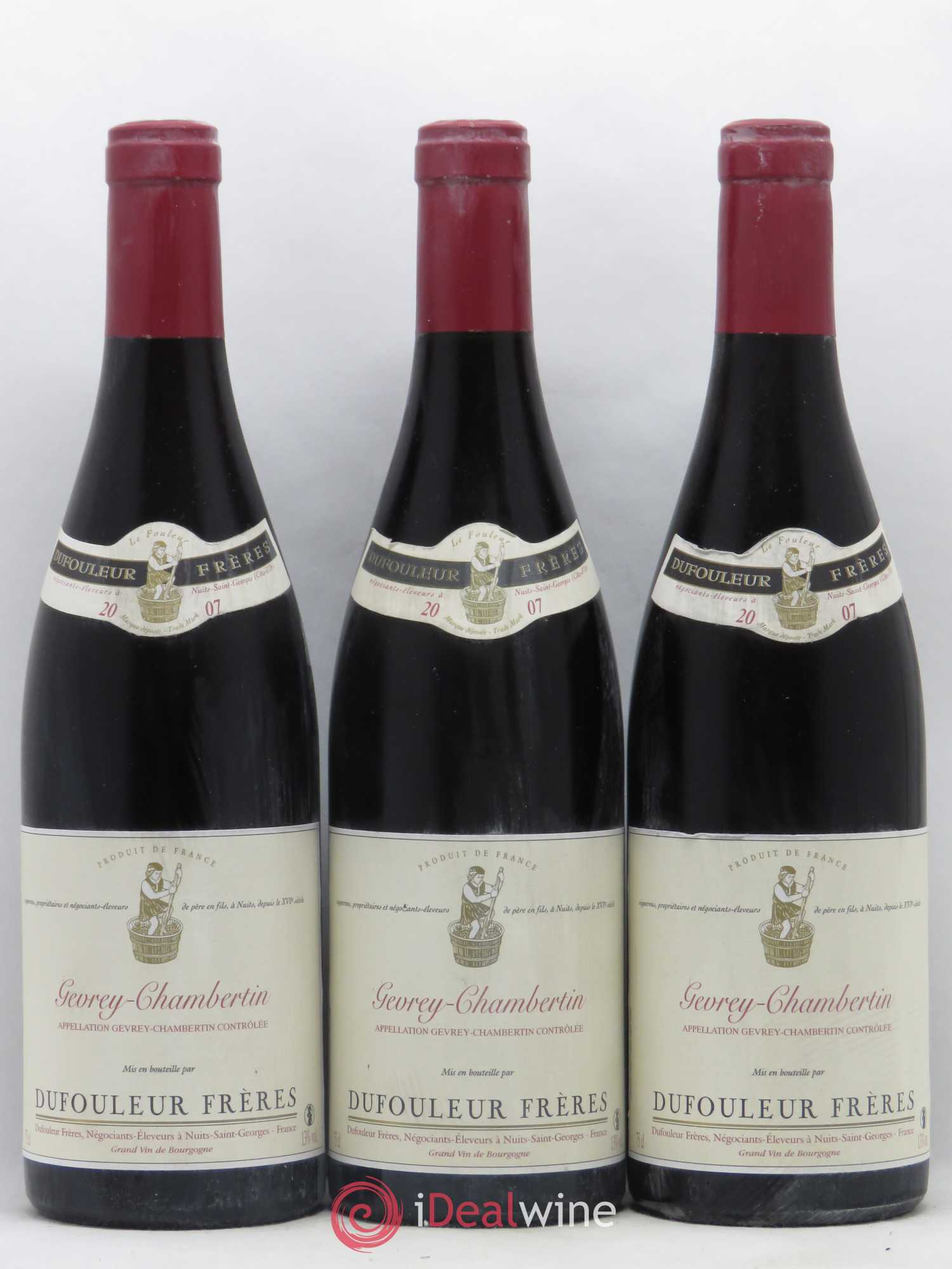 Gevrey-Chambertin Dufouleur 2007 - Lot de 3 bouteilles - 0