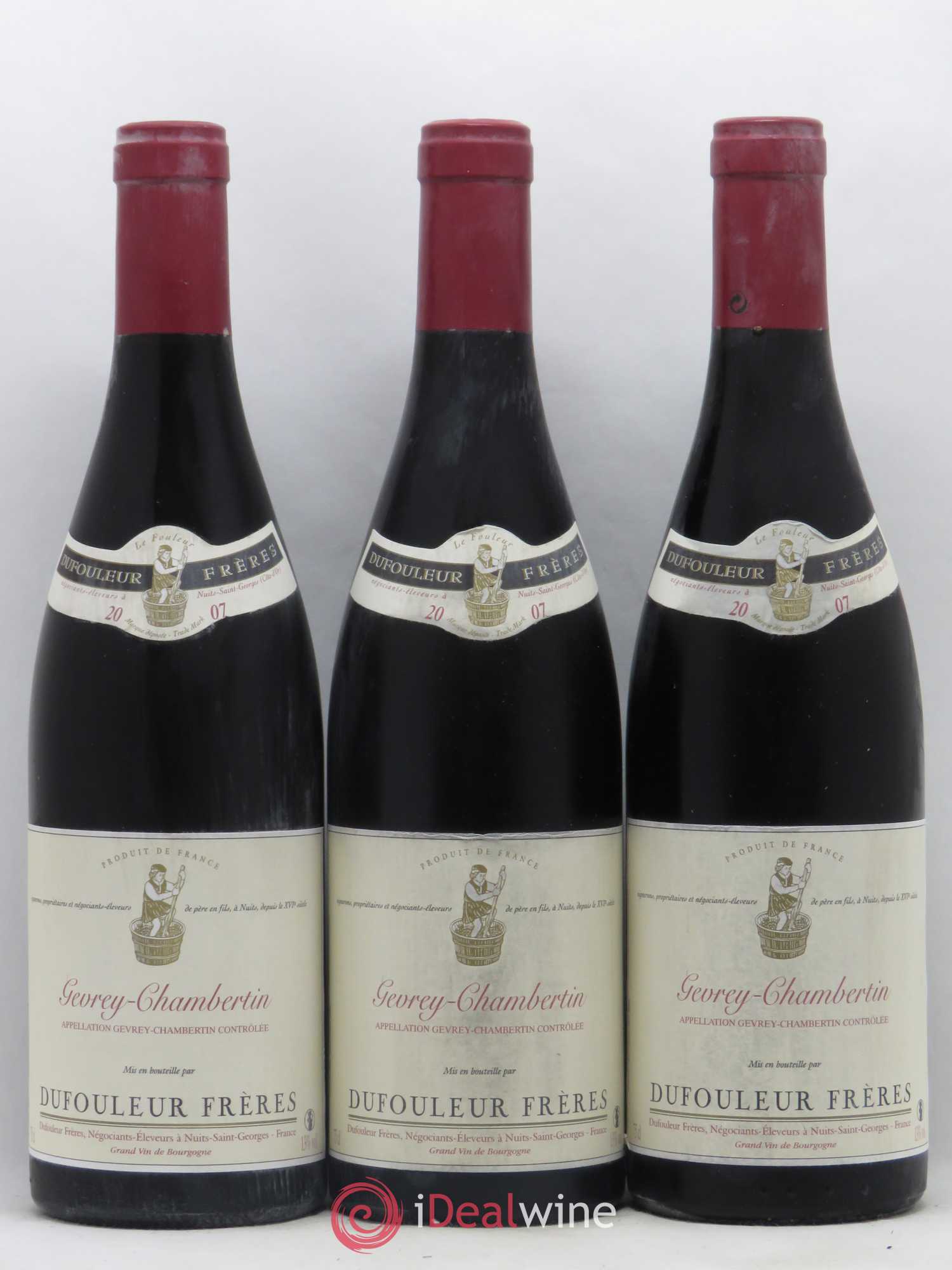 Gevrey-Chambertin Dufouleur 2007 - Lot de 3 bouteilles - 0