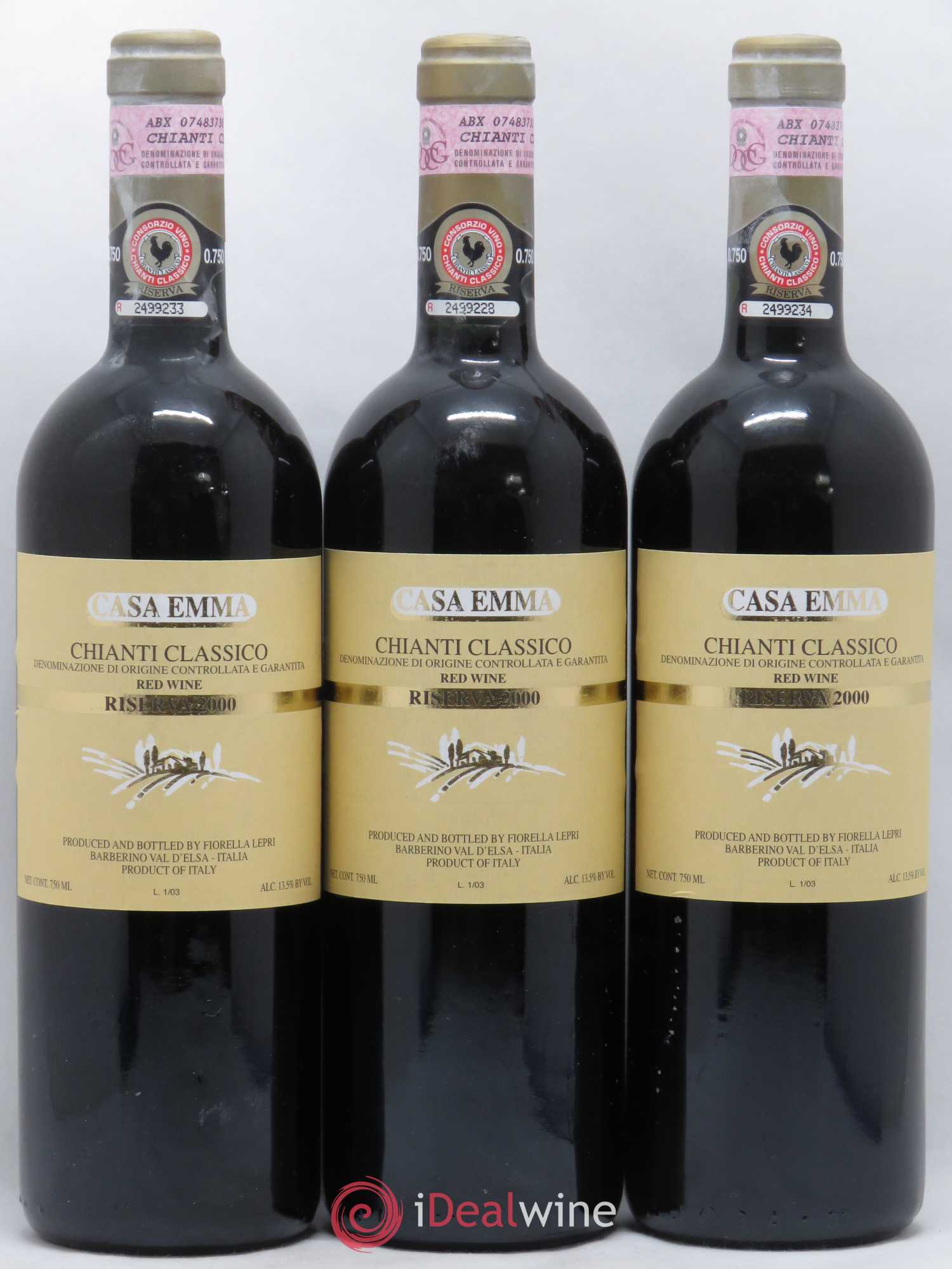Chianti Classico DOCG Riserva Casa Emma 2000 - Lot de 3 bouteilles - 0