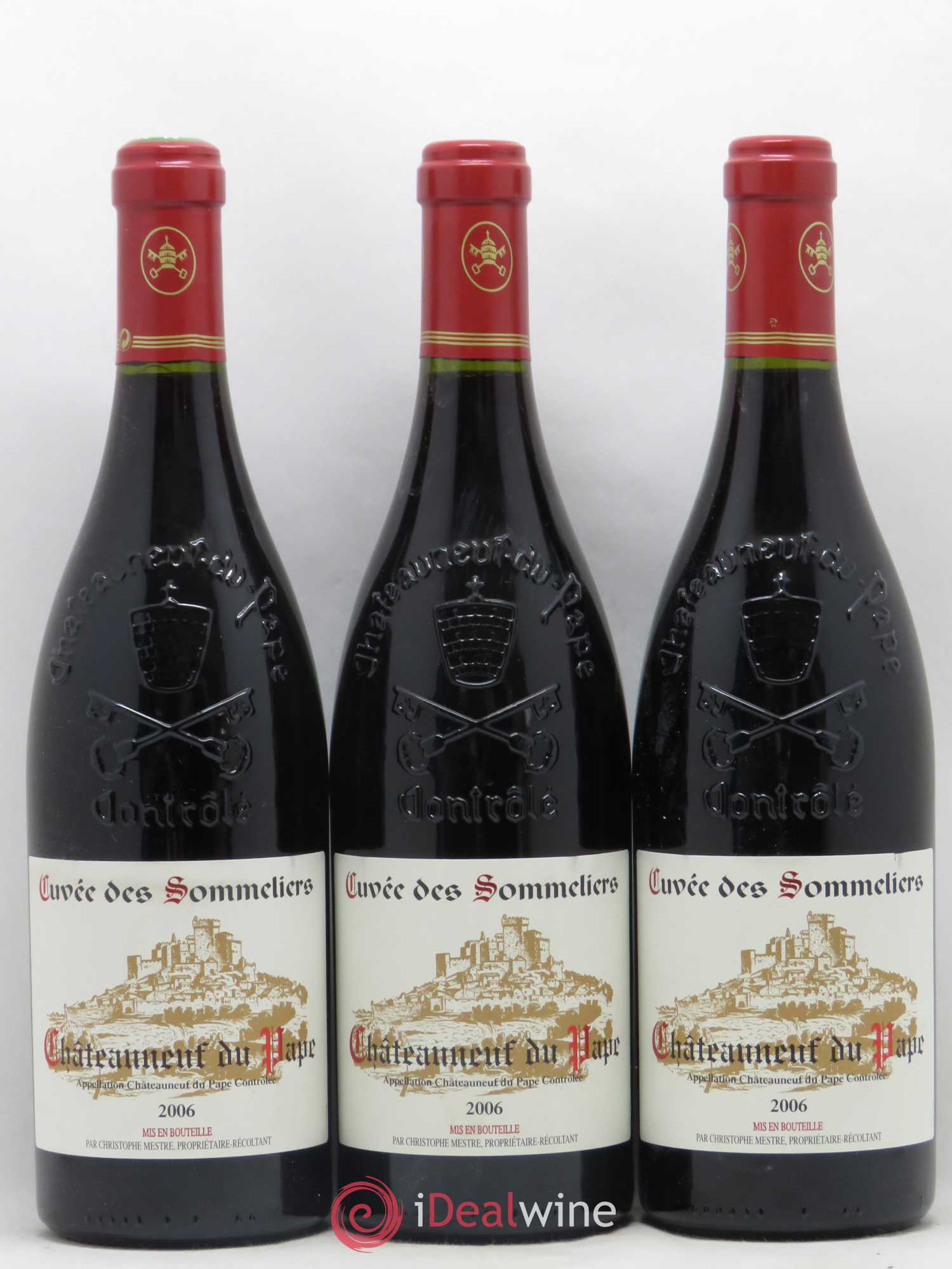 Châteauneuf-du-Pape Cuvée des Sommeliers Christophe Mestre 2006 - Lot de 3 bouteilles - 0
