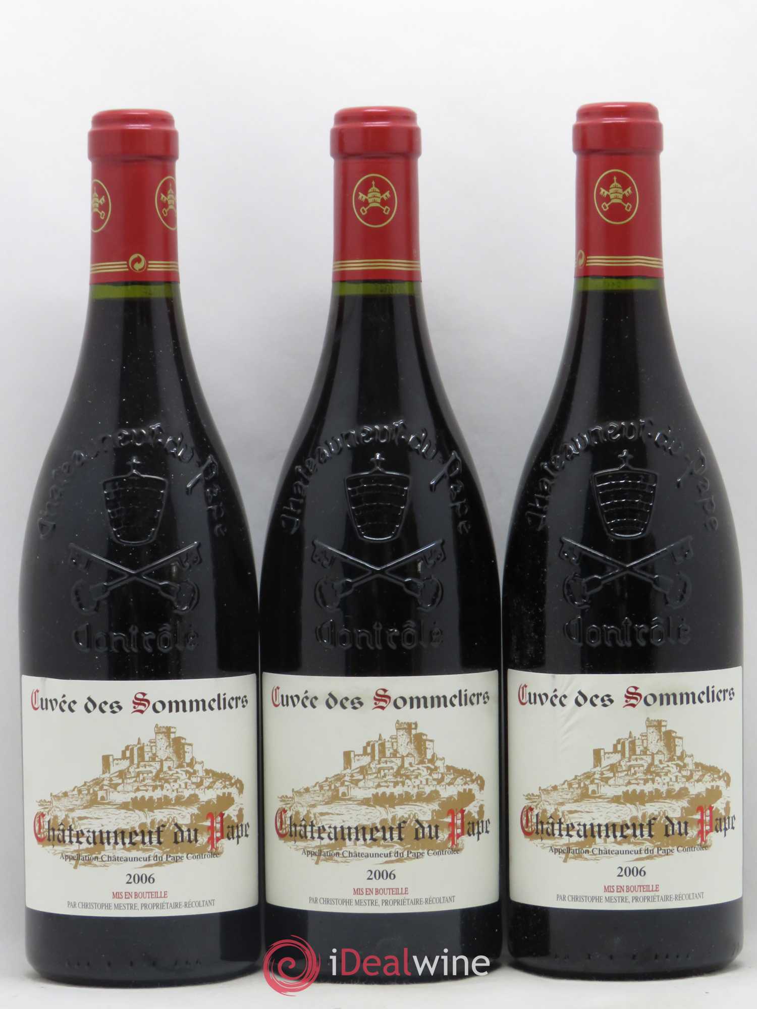 Châteauneuf-du-Pape Cuvée des Sommeliers Christophe Mestre 2006 - Lot de 3 bouteilles - 0