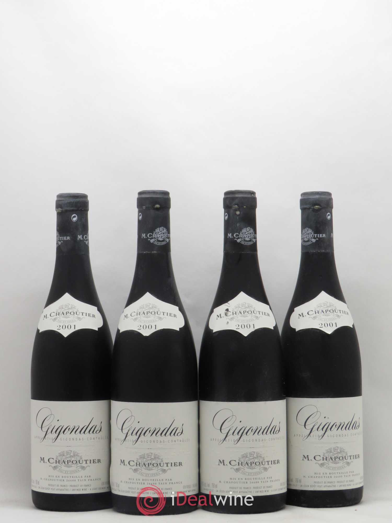Gigondas M.Chapoutier 2001 - Posten von 4 Flaschen - 0