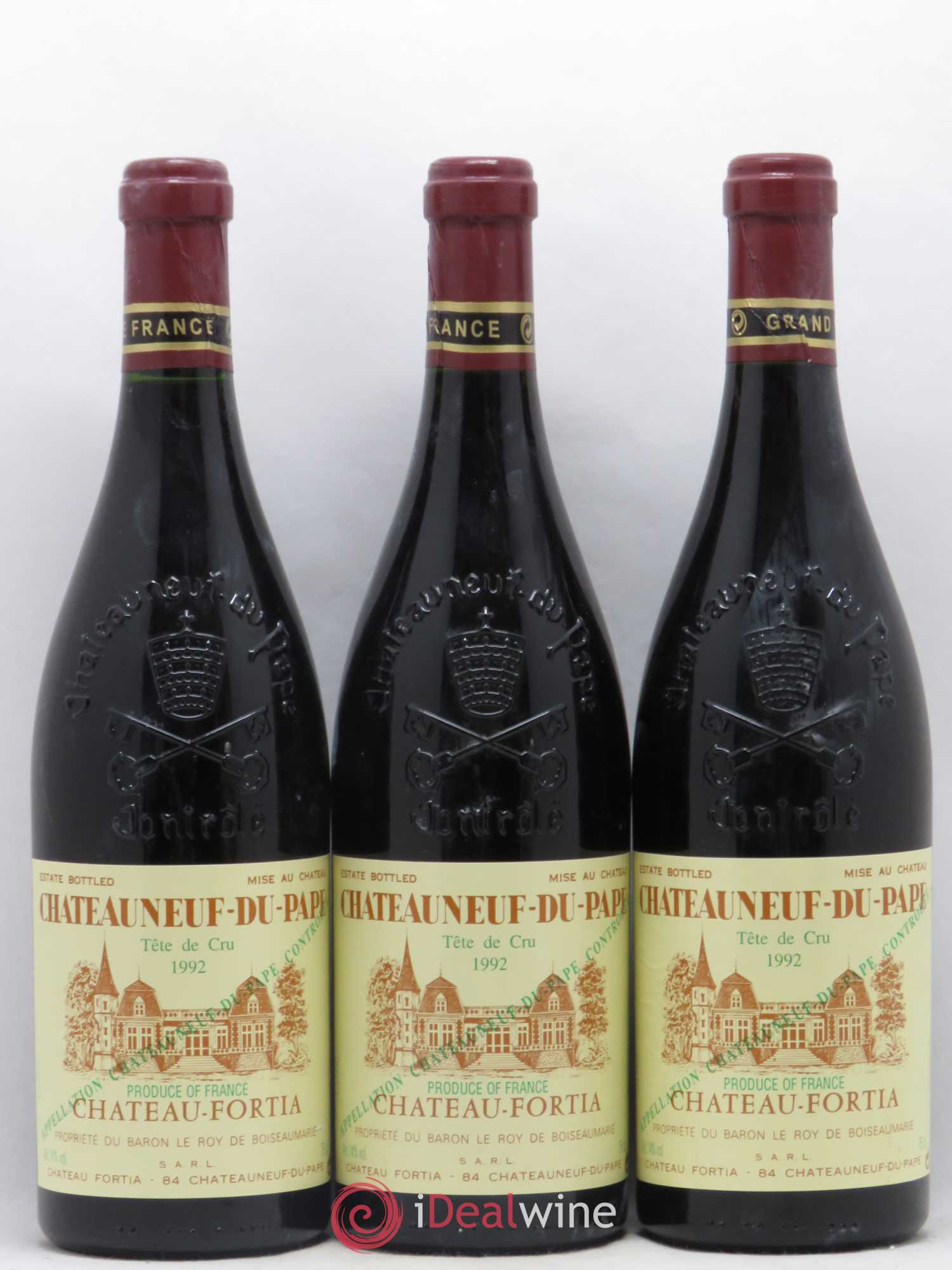 Châteauneuf-du-Pape Château Fortia Tête de Cru 1992 - Lot de 3 bouteilles - 0