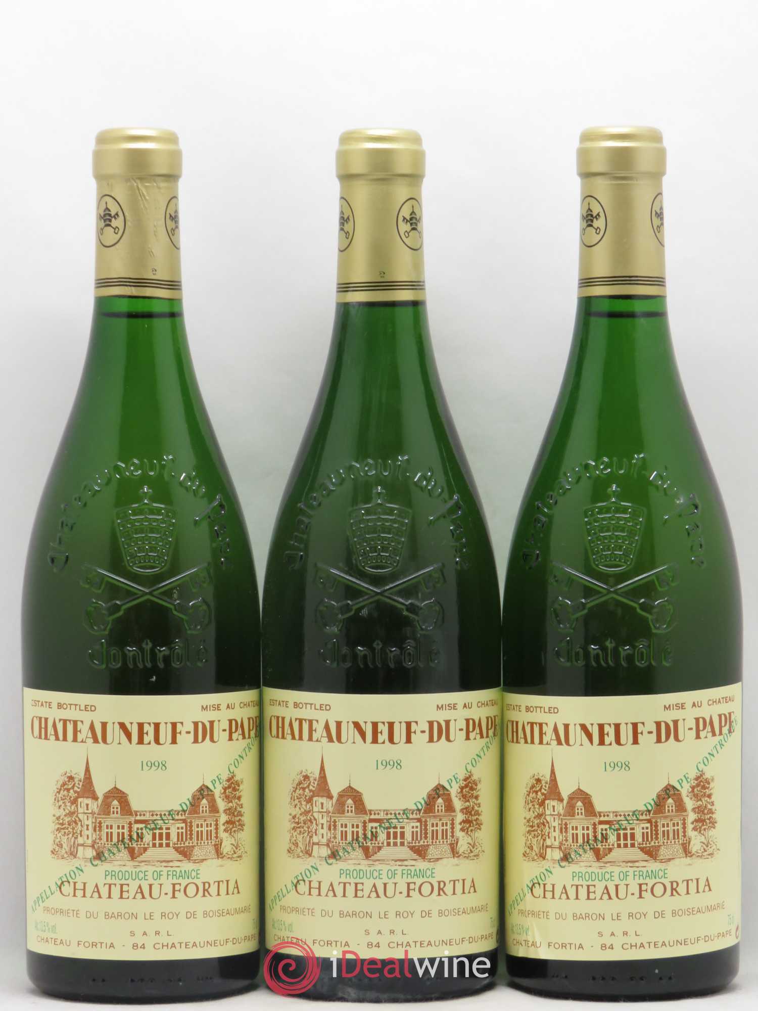 Châteauneuf-du-Pape Château Fortia 1998 - Posten von 3 Flaschen - 0