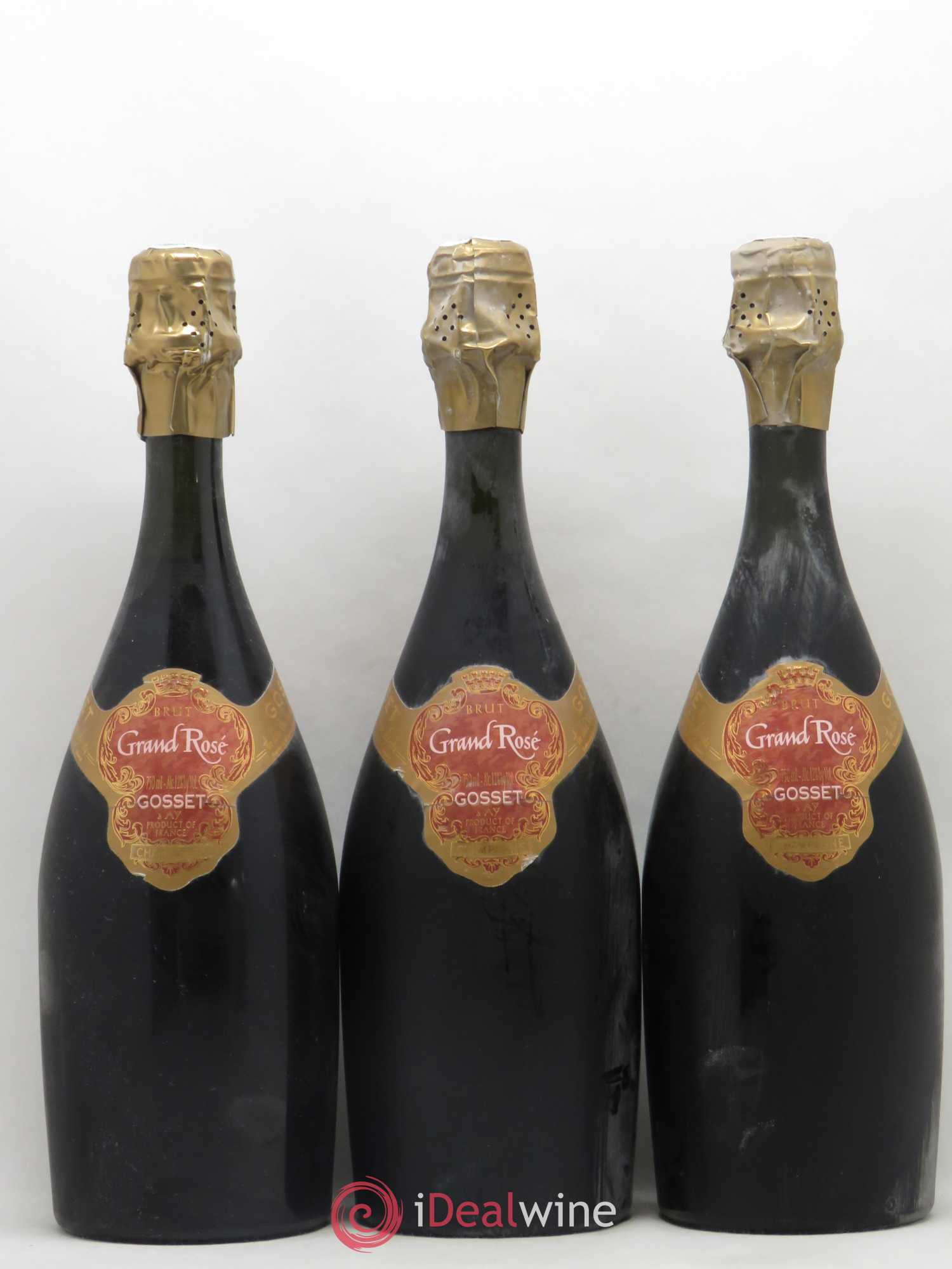 Champagne - Gosset Grand Rosé - Lot de 3 bouteilles - 0