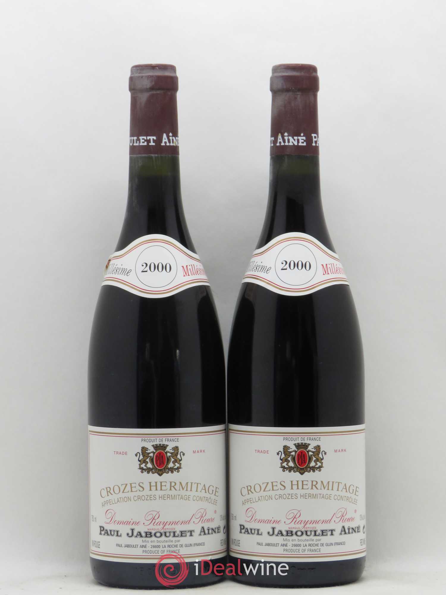 Crozes-Hermitage Domaine Raymond Roure Paul Jaboulet Ainé 2000 - Posten von 2 Flaschen - 0