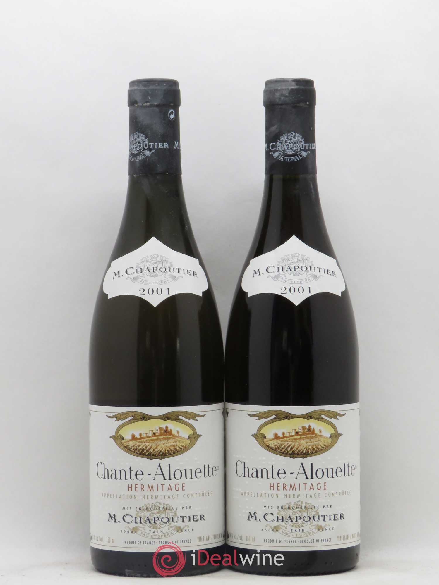 Hermitage Chante Alouette Chapoutier 2001 - Lot de 2 bouteilles - 0