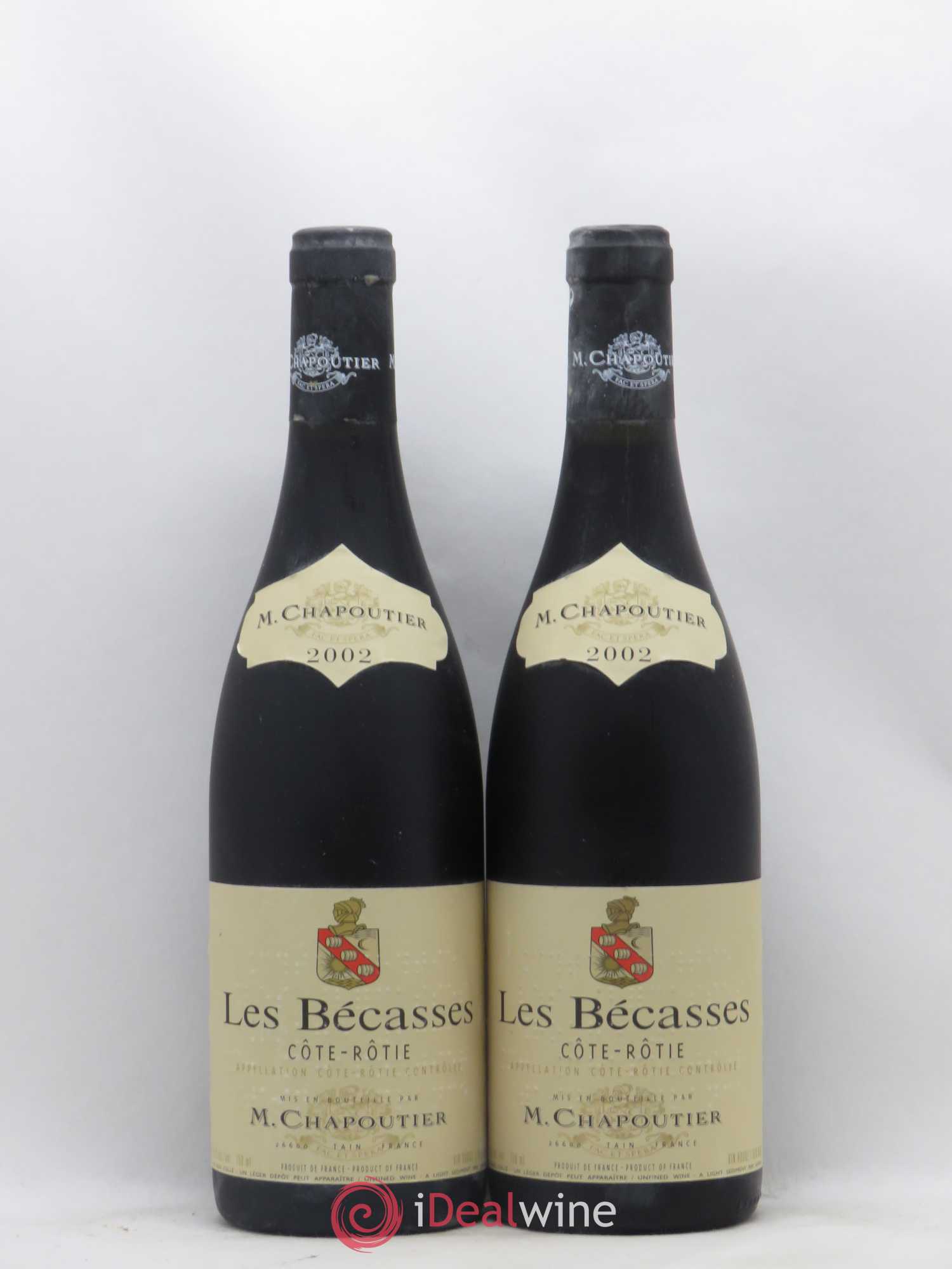 Côte-Rôtie Les Bécasses Chapoutier 2002 - Lot de 2 bouteilles - 0
