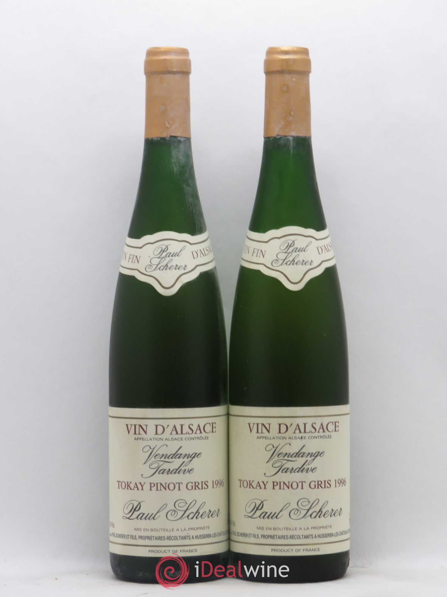 Pinot Gris (Tokay) Vendanges Tardives Paul Scherer 1996 - Lotto di 2 bottiglie - 0