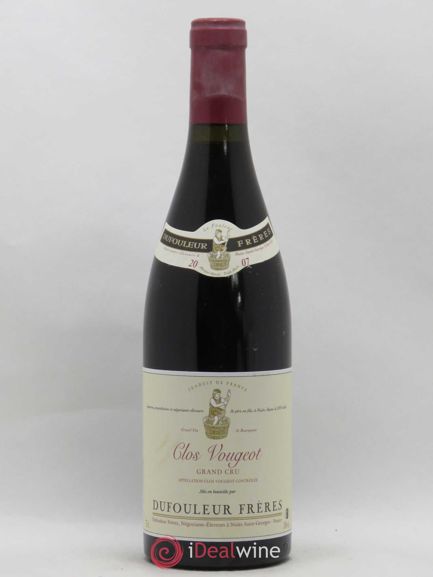 Clos de Vougeot Grand Cru Dufouleur 2007 - Lot de 1 bouteille - 0