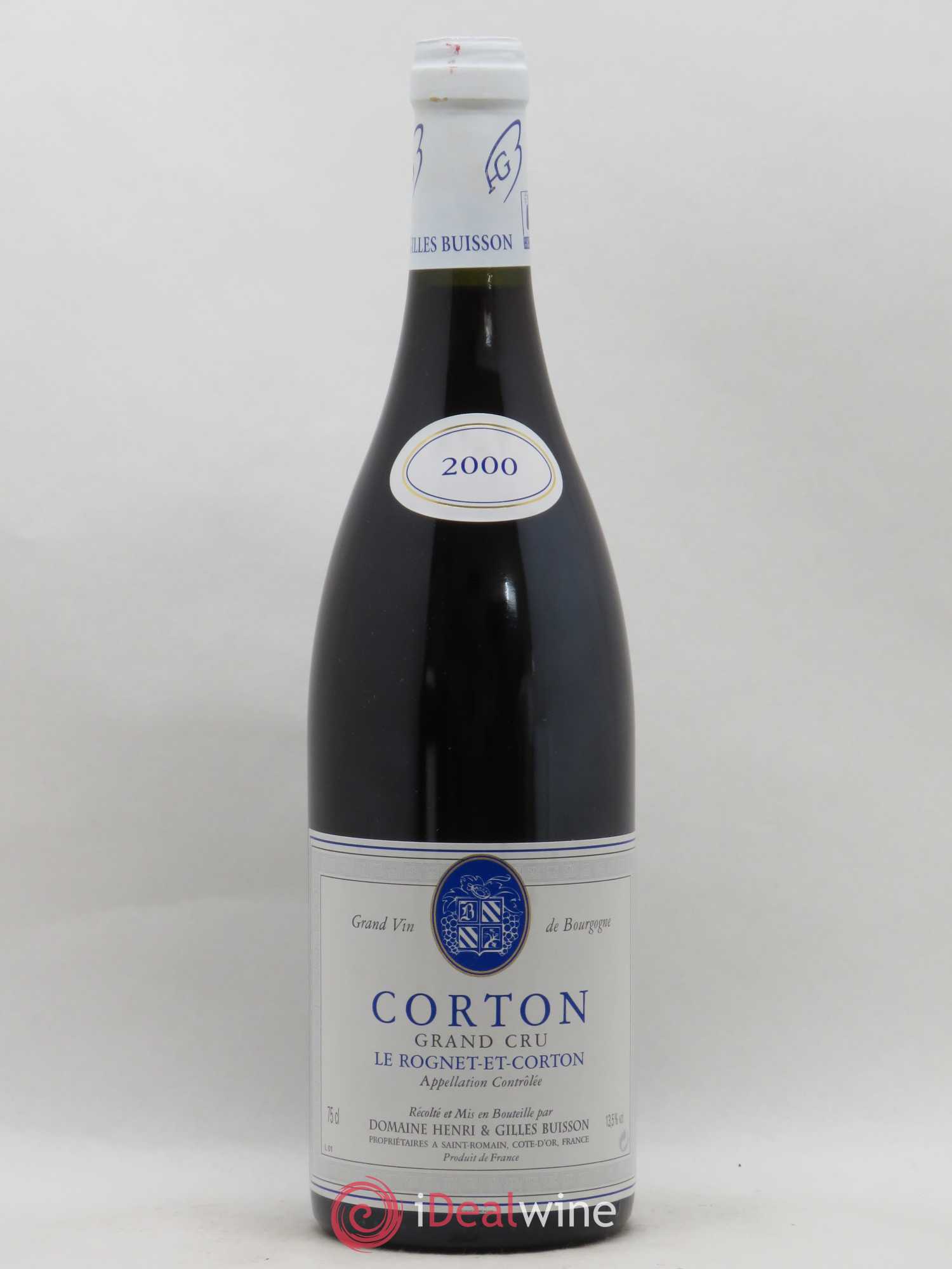 Corton Grand Cru Le Rognet-et-Corton Henri et Gilles Buisson (Domaine) 2000 - Lot de 1 bouteille - 0