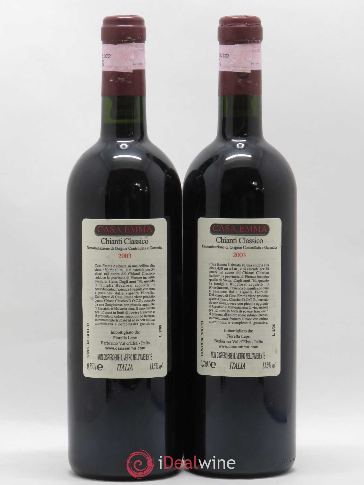 Chianti Classico DOCG Casa Emma 2003 - Posten von 2 Flaschen - 1