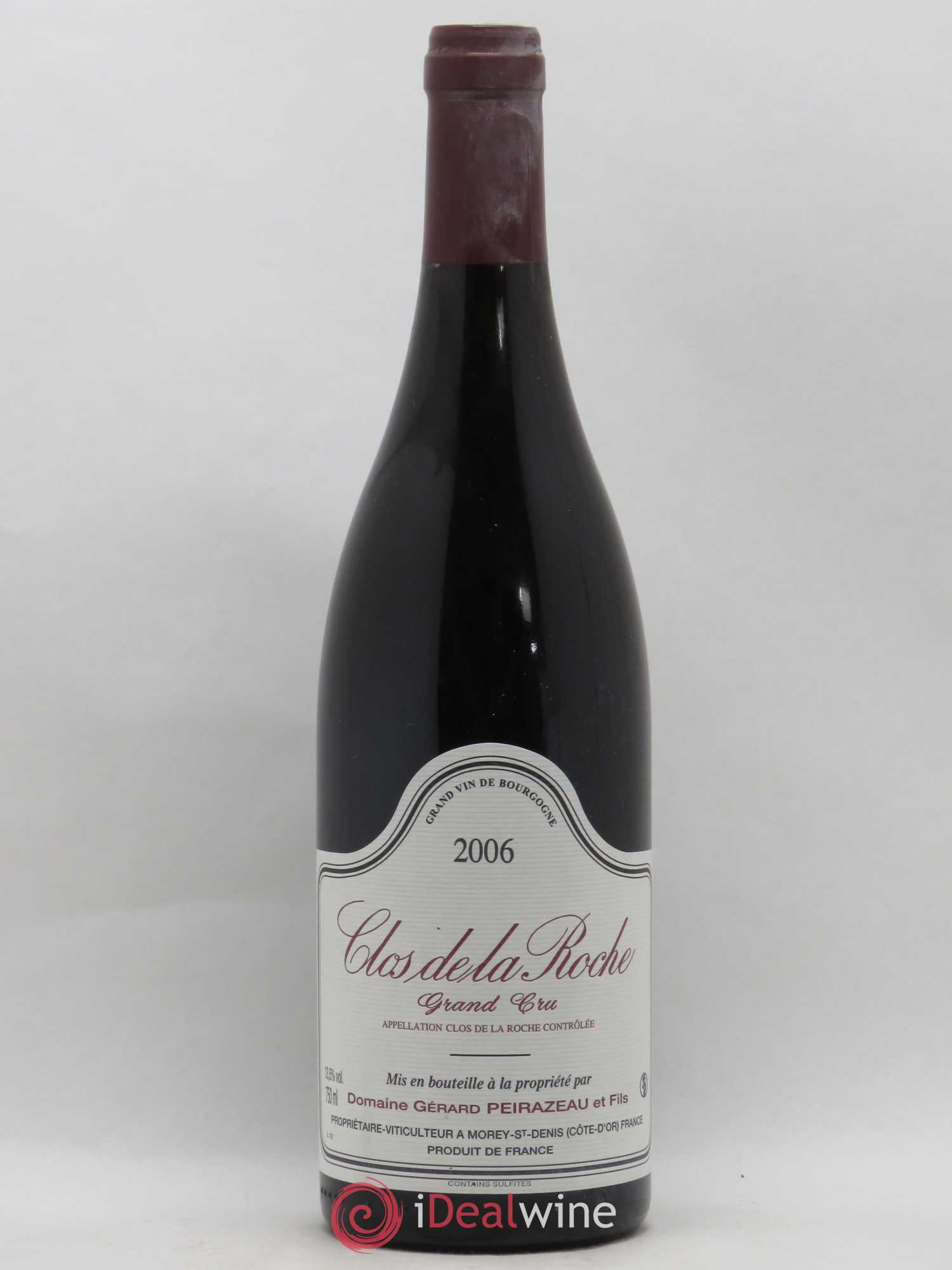 Clos de la Roche Grand Cru Gérard Peirazeau 2006 - Lot de 1 bouteille - 0